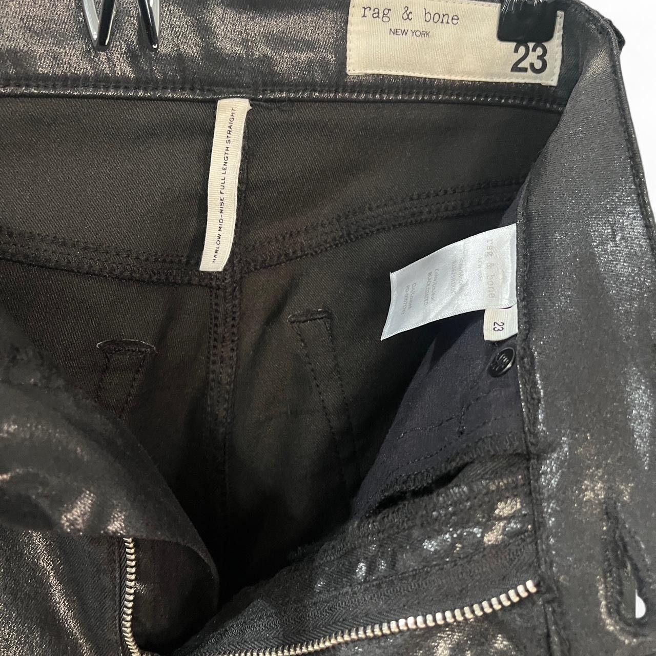 Rag & Bone Rag & Bone Black Coated Harlow Jeans Size 23" - 6 Thumbnail