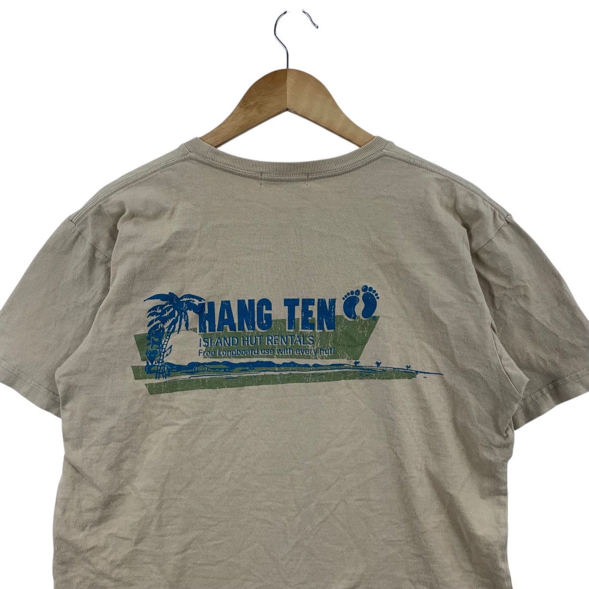 Hang Ten Vintage HANG TEN SURF Island Hut Rentals Hawaii Tee Shirt Size US L / EU 52-54 / 3 - 6 Thumbnail