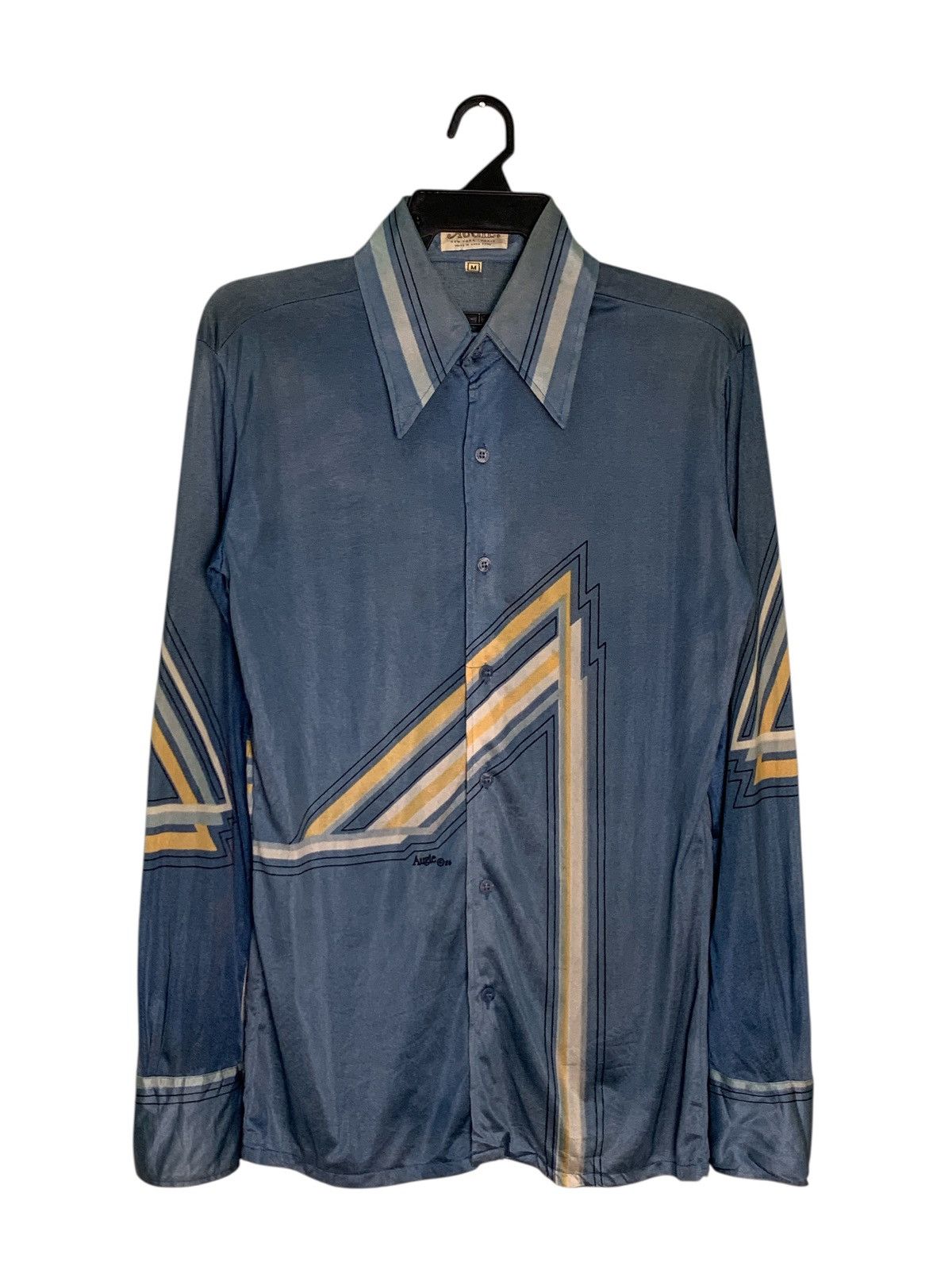 Japanese Brand Rare Design Vintage 70’s Augie Sharp Collar Button Ups Shirt Size US M / EU 48-50 / 2 - 1 Thumbnail