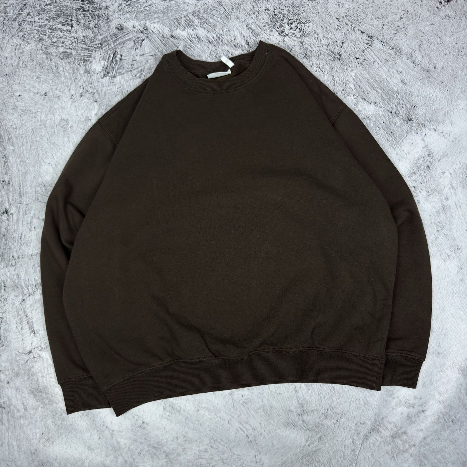 Weekday Weekday Mens Brown Cotton Fleece Pullover Blank Sweatshirt S Size US S / EU 44-46 / 1 - 1 Thumbnail