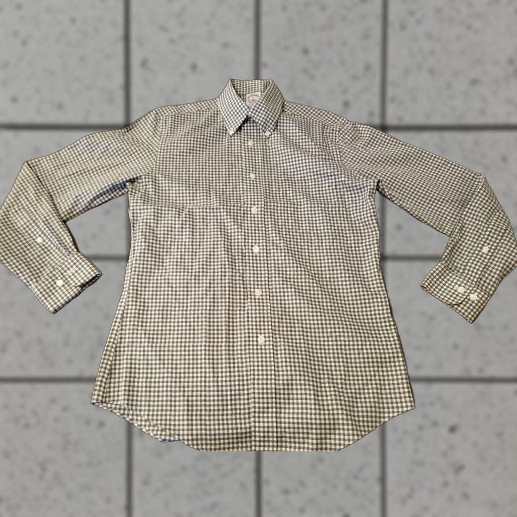 Brooks Brothers Mens Brooks Brothers Dress Shirt S Small Green Button Cotton Size 36R - 1 Thumbnail