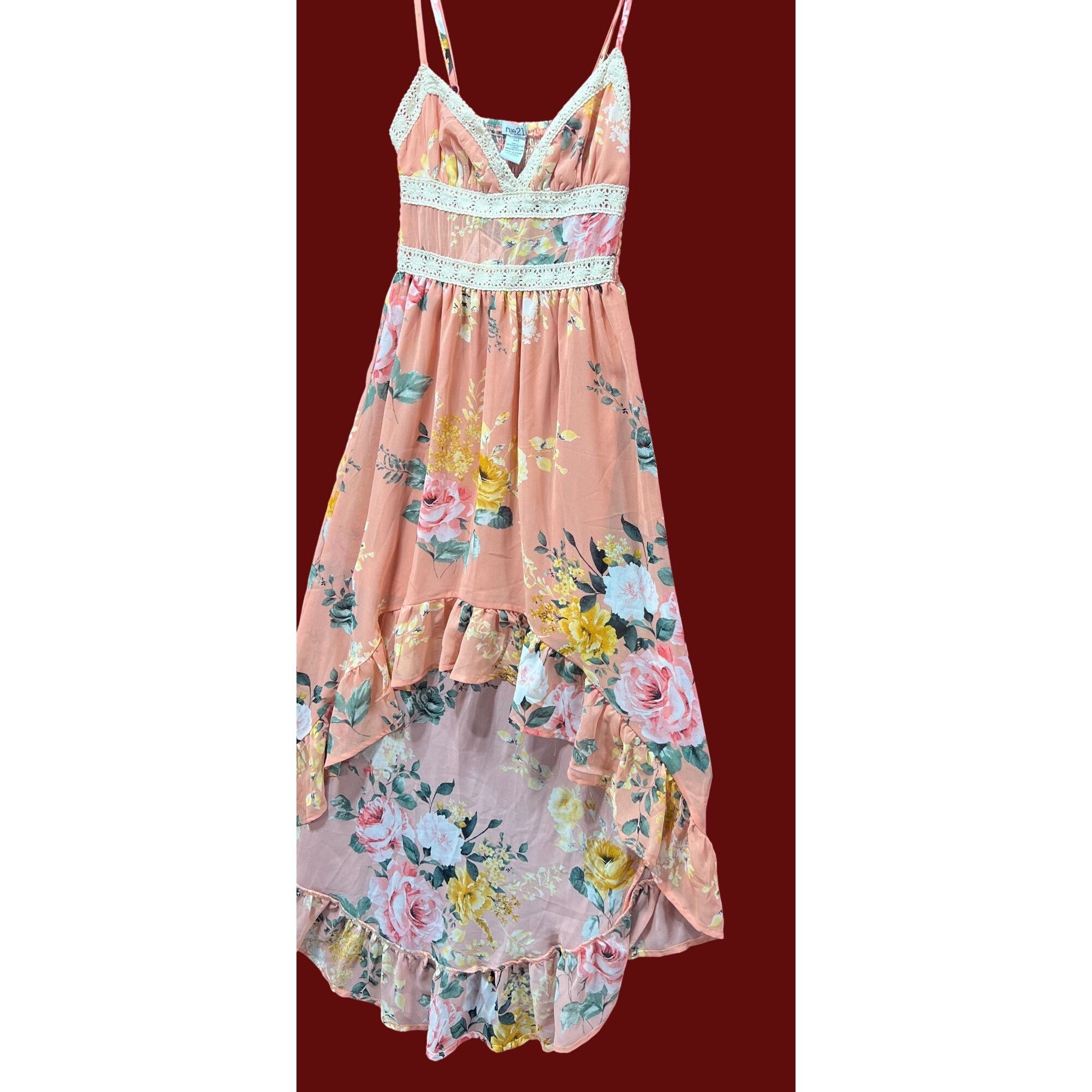 rue21 Rue 21 - Women's Sumer Sleeveless High Low Hem Ruffle Floral Size XXS / US 00 / IT 34 - 23 Thumbnail