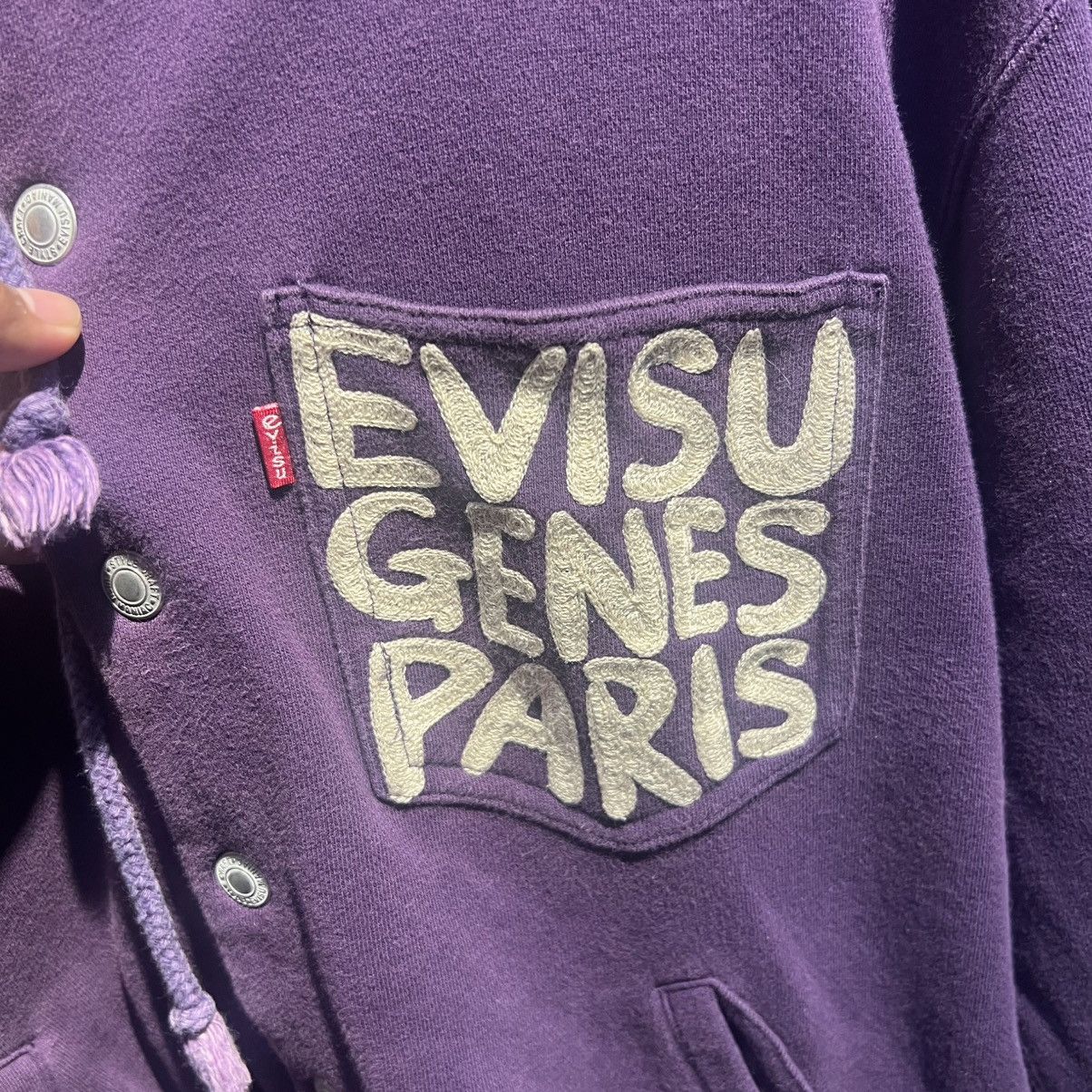 Evisu “EVISU” BUTTON UP EMBROIDERY HOODIE Size US L / EU 52-54 / 3 - 5 Thumbnail