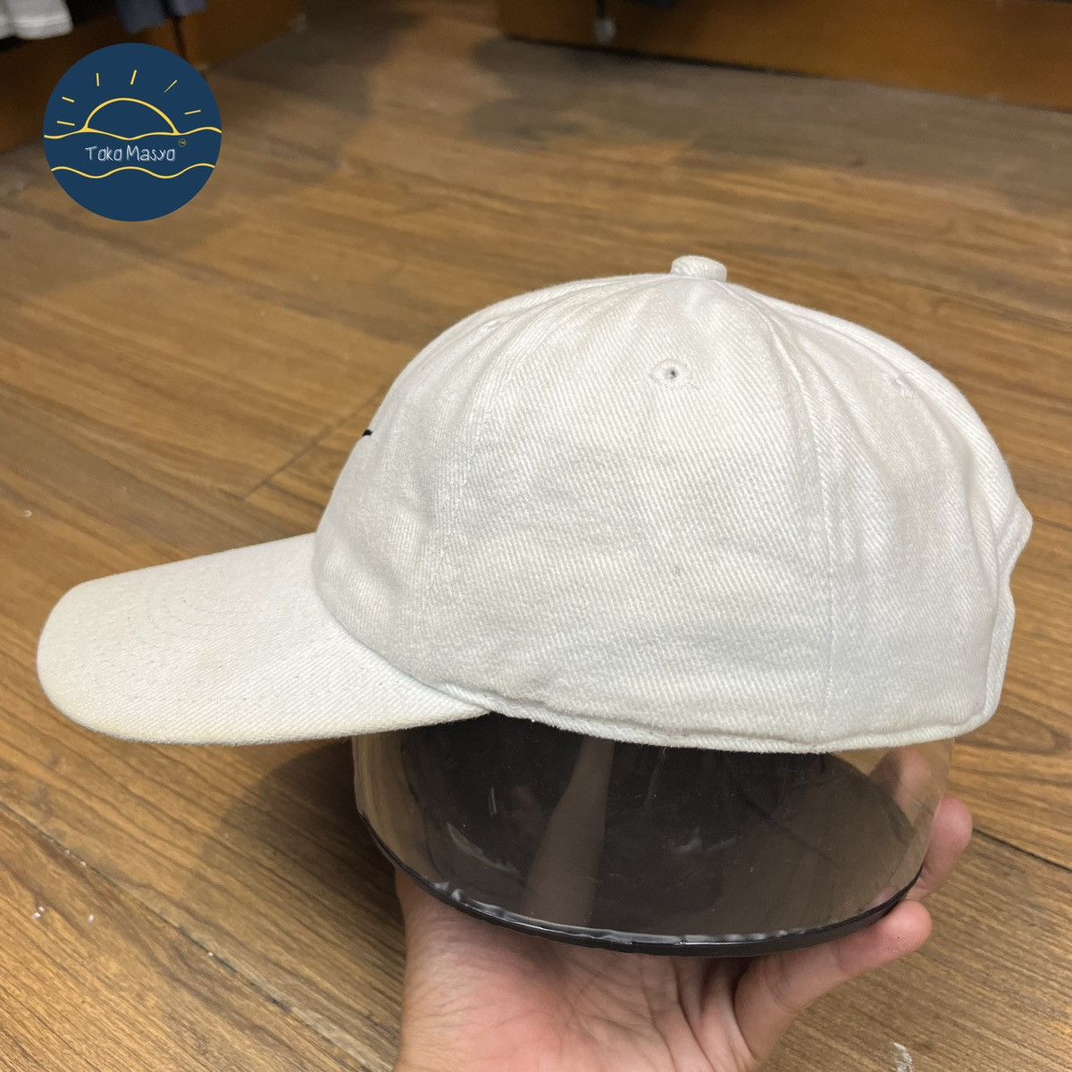 Nike × Vintage Vintage Nike 90’s Embroidered Swoosh Cap Green Visor - White Size ONE SIZE - 6 Thumbnail