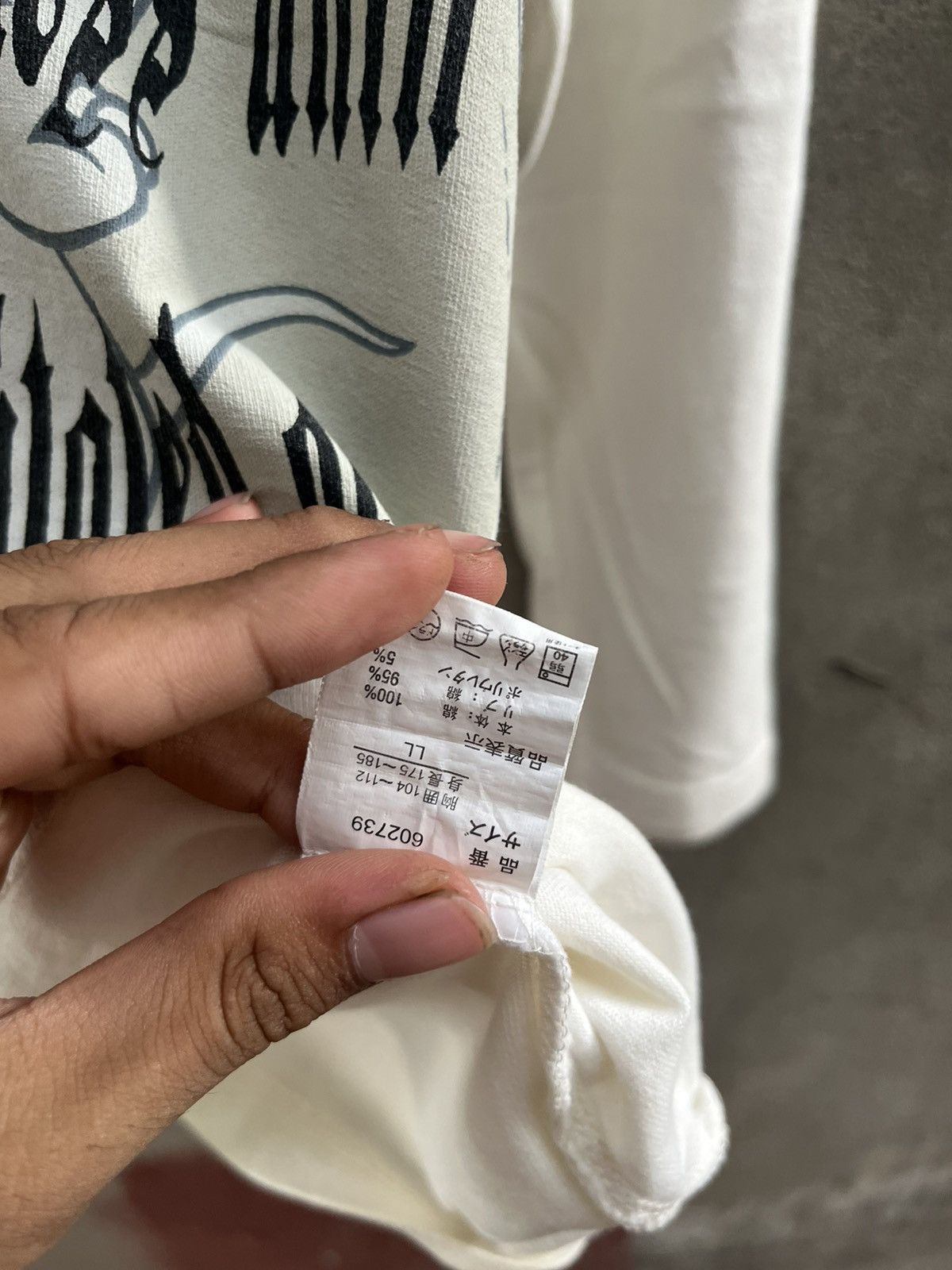 14th Addiction × If Six Was Nine × Le Grande Bleu (L.G.B.) Y2K Gothic Font Graphic Long Sleeve – Jerry Quote Tee Size US L / EU 52-54 / 3 - 8 Thumbnail