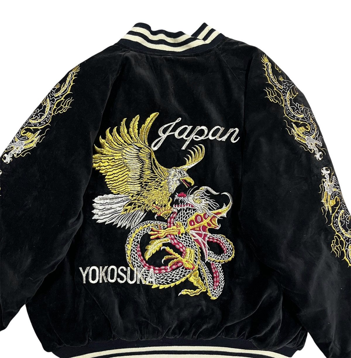 Japanese Brand Bomber jacket sukajan japan yokosuka souvenir velvet Size US L / EU 52-54 / 3 - 12 Thumbnail