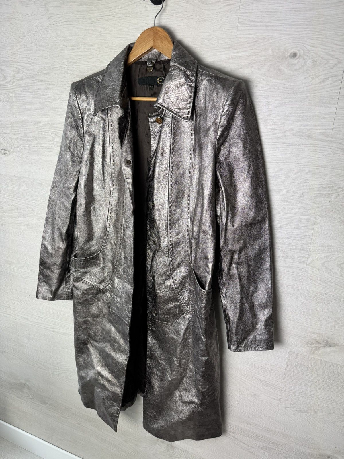 Just Cavalli Just Cavalli Coat Long Silver Metallic Size M / US 6-8 / IT 42-44 - 10 Thumbnail