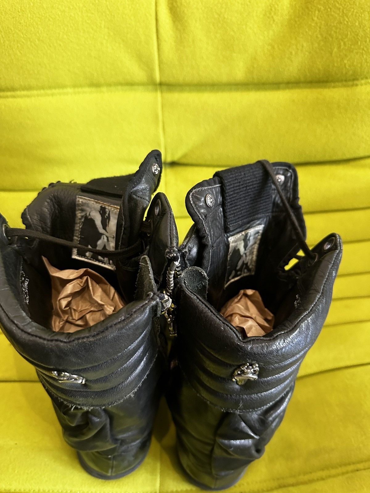 Chrome Hearts × Rick Owens CHROME HEARTS x RICK OWENS CARGO BASKETS CROSS SNEAKERS Size US 11 / EU 44 - 6 Thumbnail