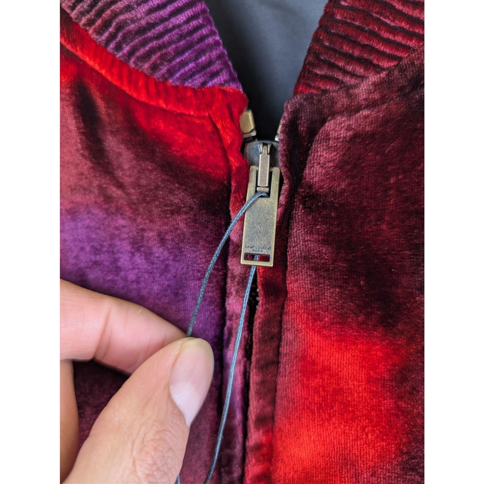 Saint Laurent Paris o1rshd1 Velours Liquide Ombre Jacket in Rouge Rose Size US L / EU 52-54 / 3 - 8 Thumbnail