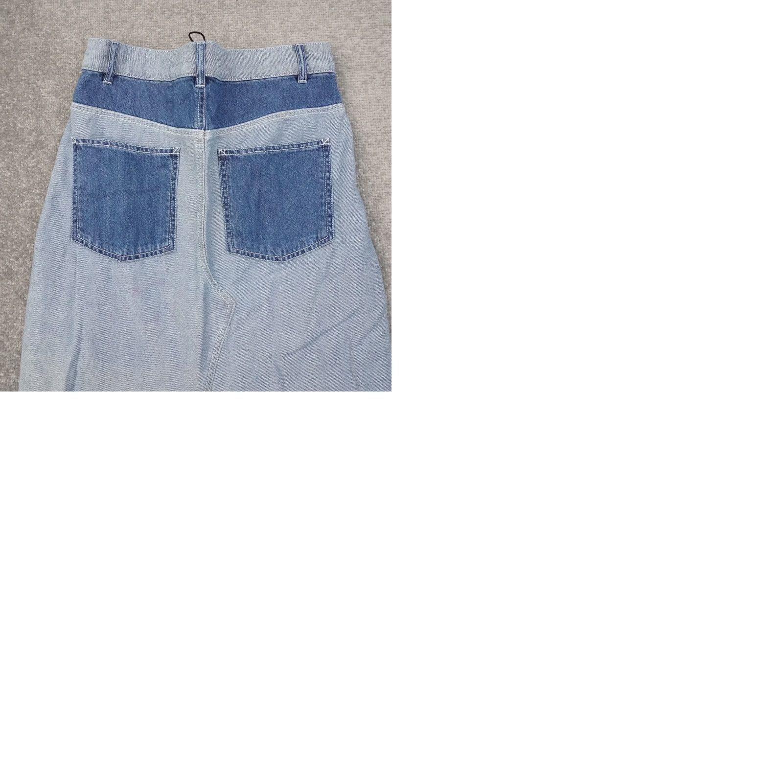 Kotn KOTN Skirt A-Line Midi Blue 28 Regular Women Geometric Pattern Zip Casual Spring Summer Fall"} Size 28" / US 6 / IT 42 - 9 Thumbnail