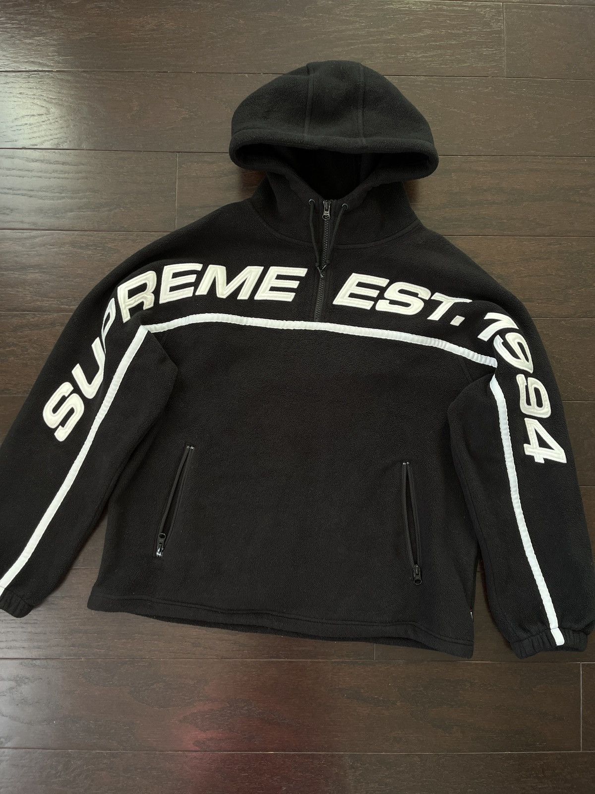 Japanese Brand Supreme spell out 1/4 fleece Size US S / EU 44-46 / 1 - 1 Thumbnail