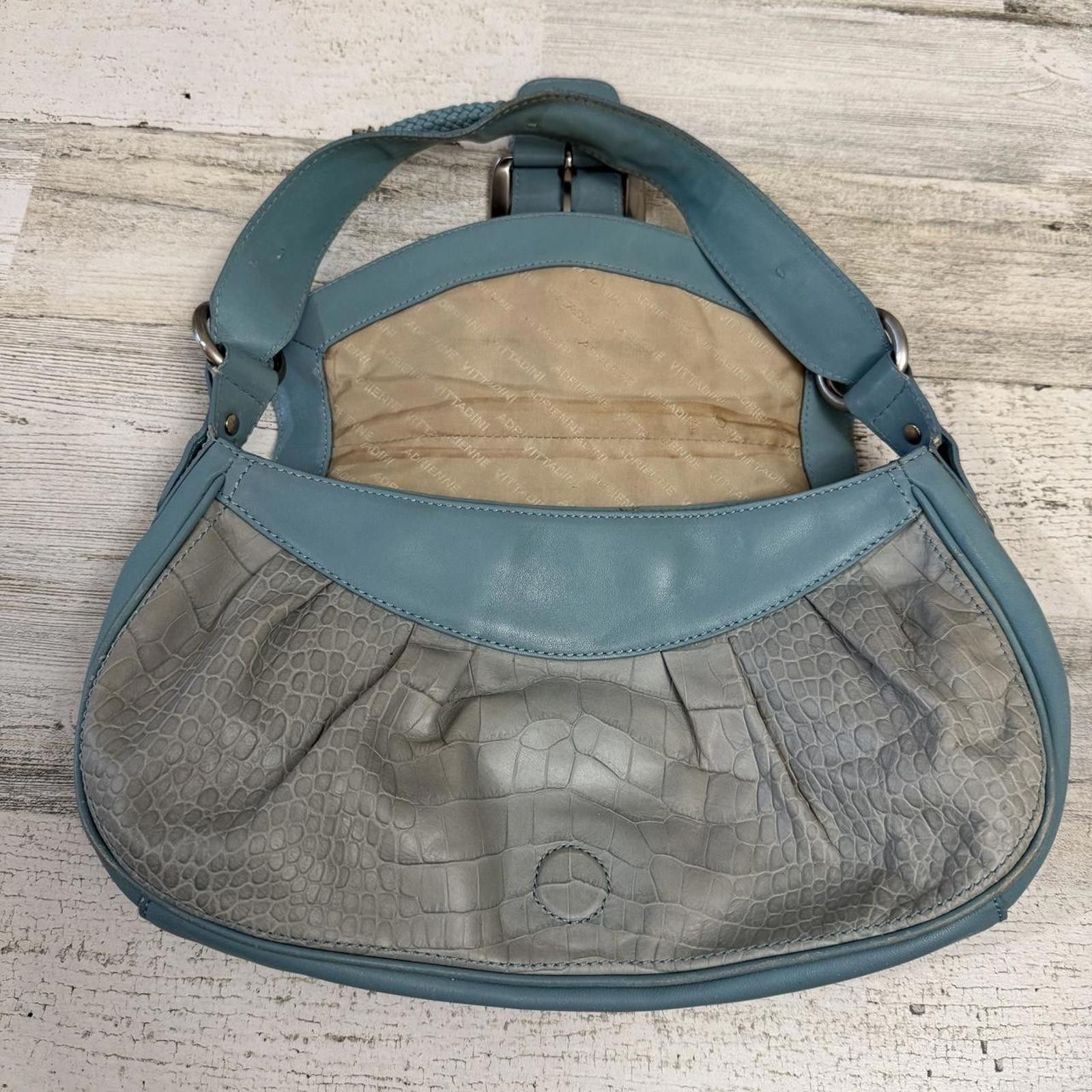 Designer Y2k Adrienne Vittadini Blue Shoulder Purse Size ONE SIZE - 4 Thumbnail