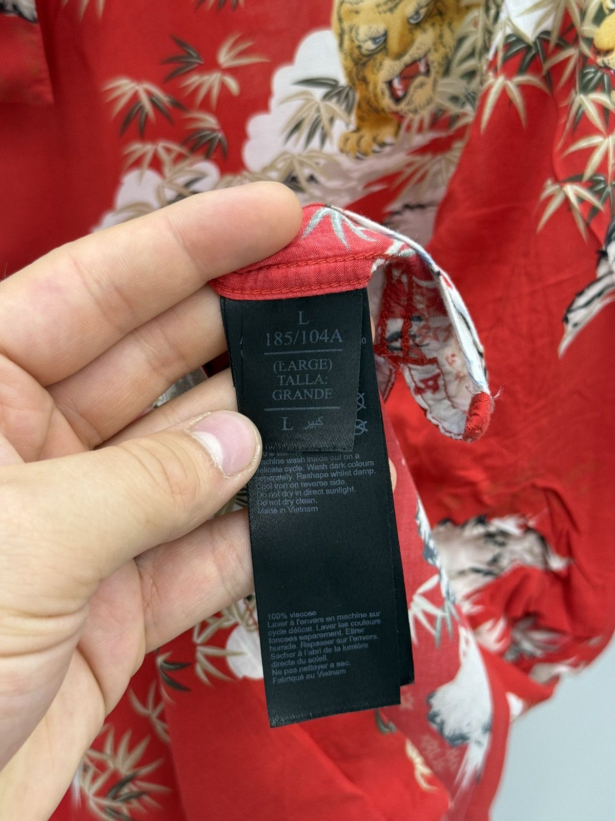 Allsaints Allsaints Japanese Tiger Printed Viscose Hawaiian Shirt Size US L / EU 52-54 / 3 - 5 Thumbnail