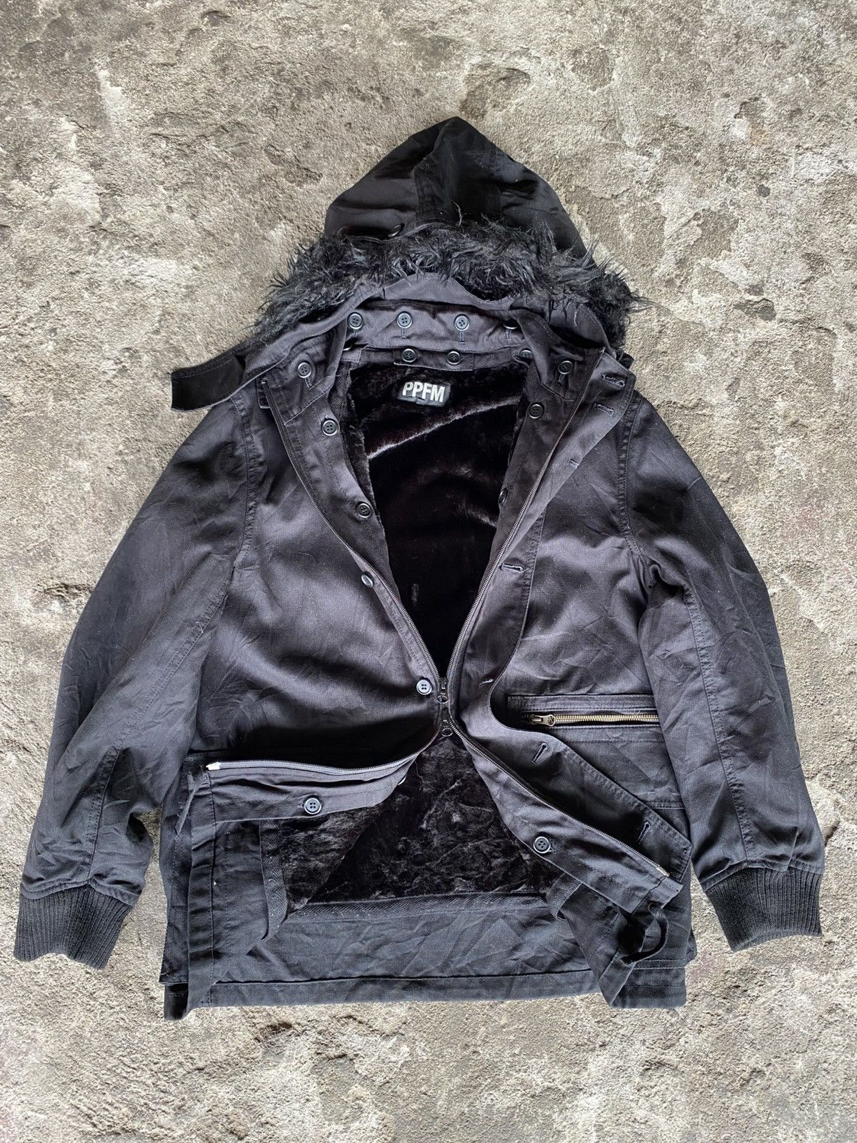 If Six Was Nine × Japanese Brand × PPFM PPFM Japanese Bindage Fur Hooded IfsixwasnineLGB Style Size US M / EU 48-50 / 2 - 11 Thumbnail