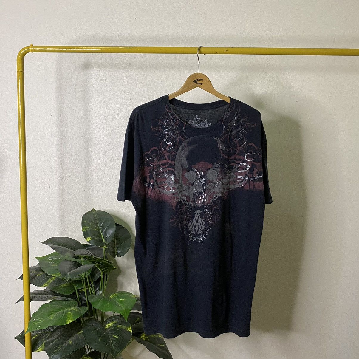 Affliction × Vintage Y2K Archaic Skulls Affliction Southpole Style Tee Size US XL / EU 56 / 4 - 1 Thumbnail