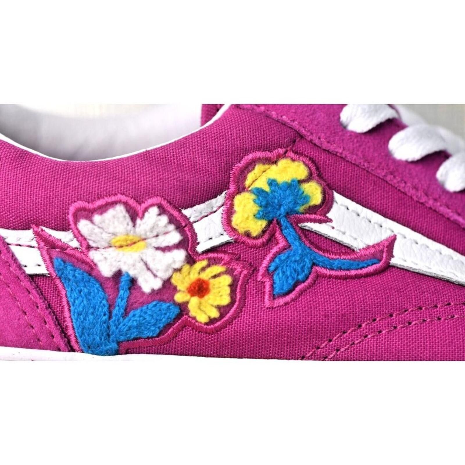 Vans Vans Old Skool Floral Chenille Sneakers | Purple/White Size US 6.5 / IT 36.5 - 5 Thumbnail