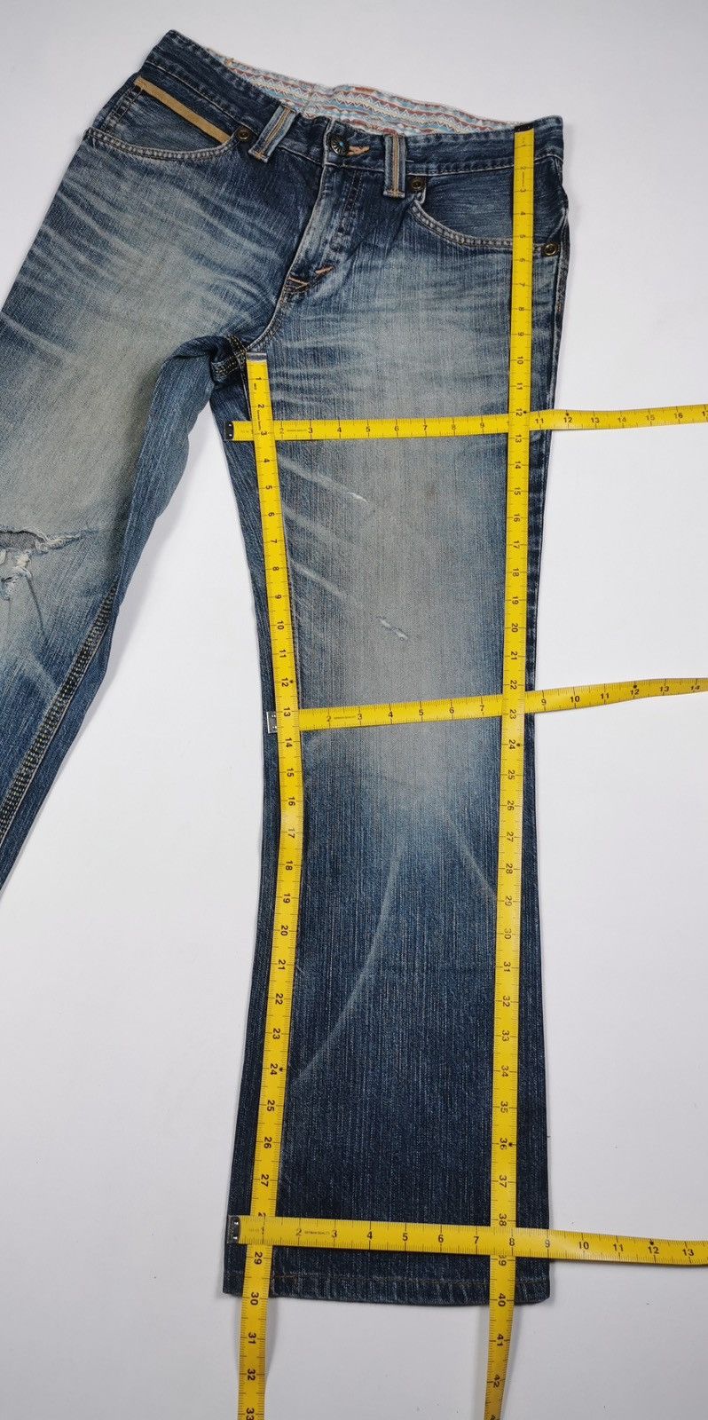 Edwin Bootcut Edwin 441XVS Distressed Knee Jeans Size US 31 - 10 Thumbnail