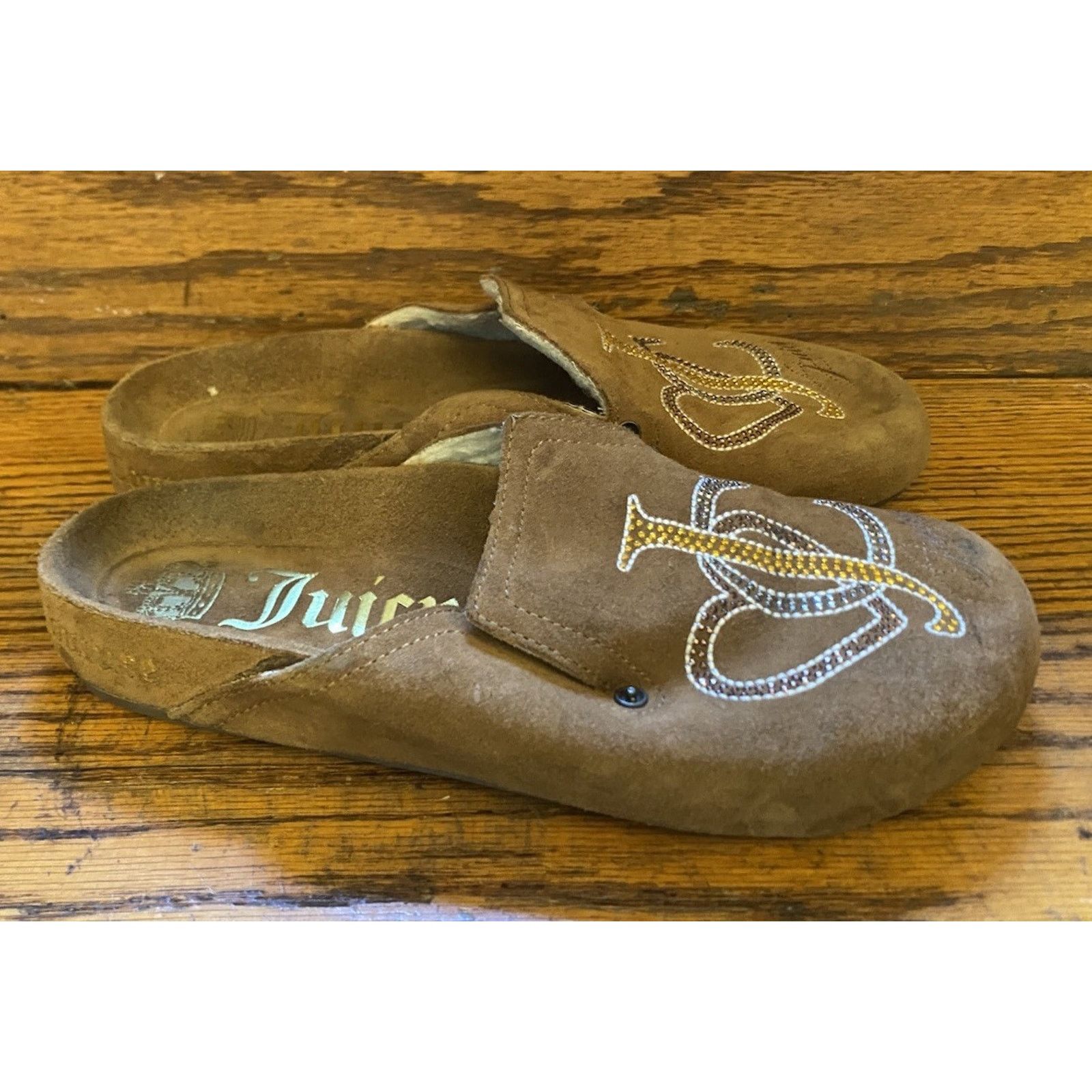 Juicy Couture Womens Juicy Couture 6.5-7 Suede Shearling Shoes Slip On Size US 6.5 / IT 36.5 - 4 Thumbnail