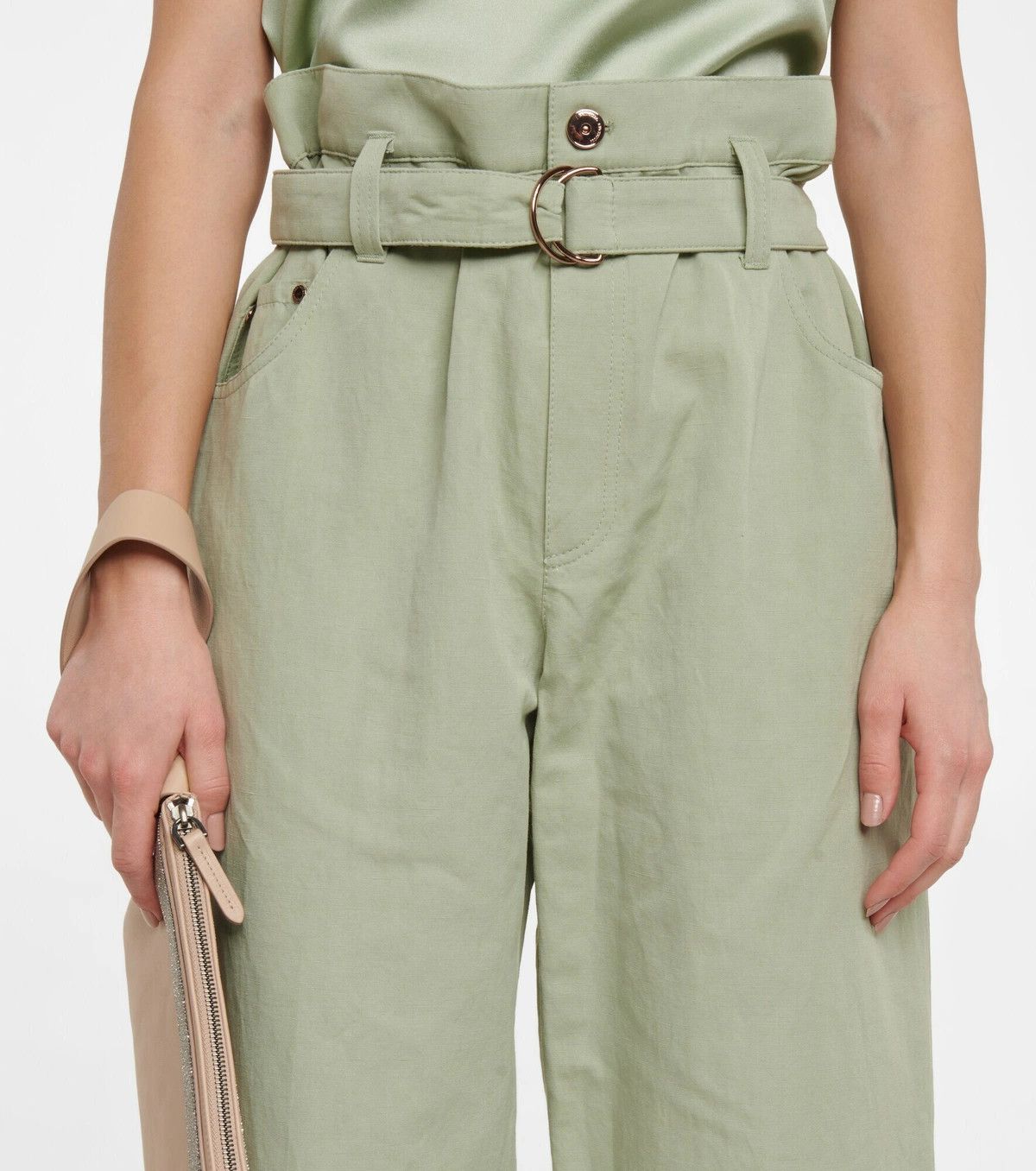 Brunello Cucinelli o1y0725 Casual Pant in Sage Green Size 34" / US 12 / IT 48 - 2 Thumbnail
