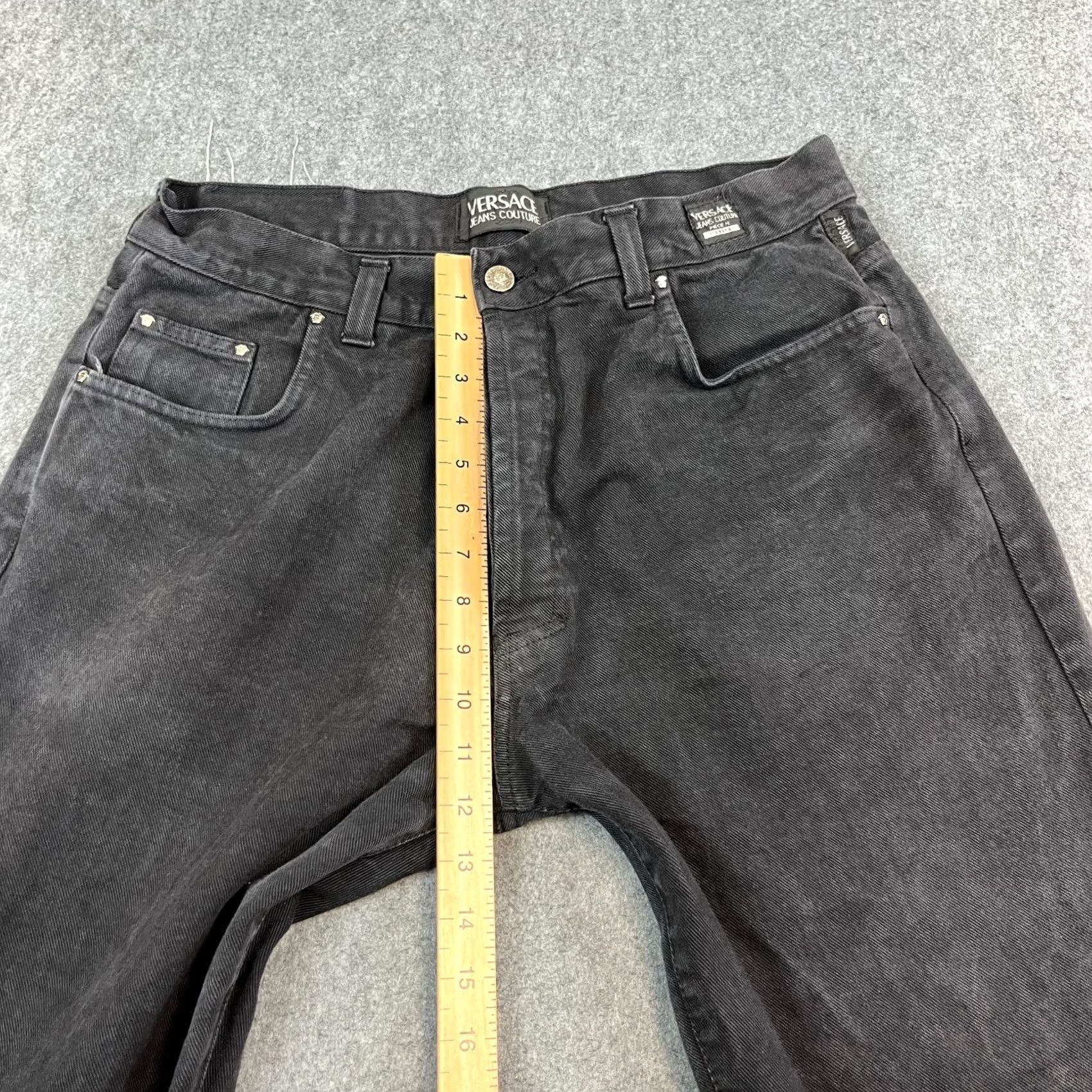 Versace Versace Jeans Couture Mens Jeans Black Straight Made In Italy Waist 32 Inside Leg 34 Size US 40 / EU 56 - 6 Thumbnail