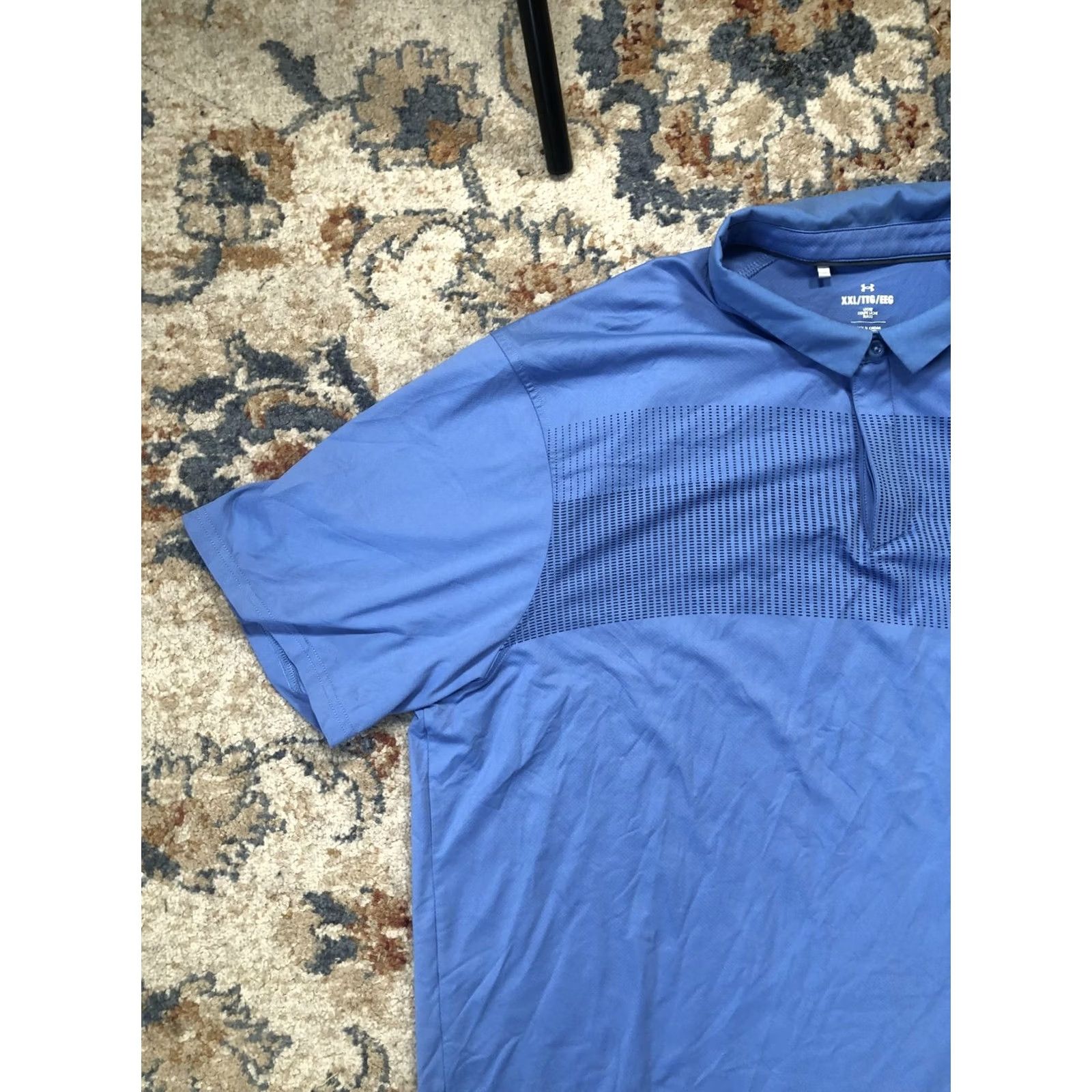 Under Armour Under Armour Iso-Chill Polo Shirt Mens 2XL Blue Golf Short Sleeve Performance Shirt Size US XXL / EU 58 / 5 - 3 Thumbnail