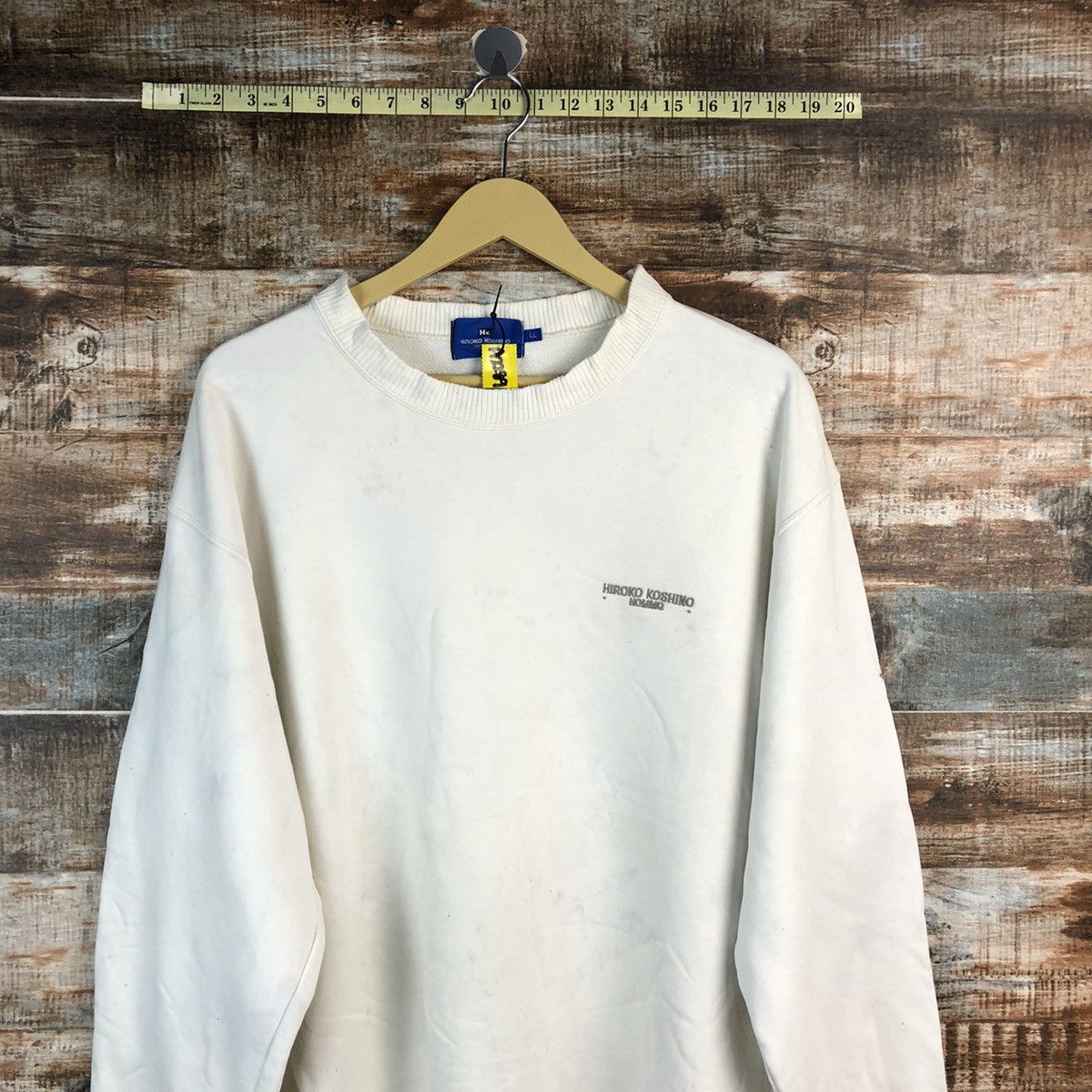 Hiroko Koshino Homme Hiroko Koshino Homme White Sweatshirt #A2289 Size US L / EU 52-54 / 3 - 8 Thumbnail