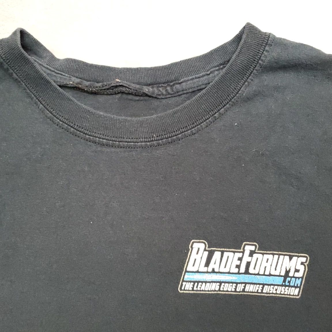 Logo 7 VINTAGE Blade Forums Shirt Mens XL Black Graphic Knife Collector Logo Internet Retro Tee Shirt Size US XL / EU 56 / 4 - 2 Thumbnail