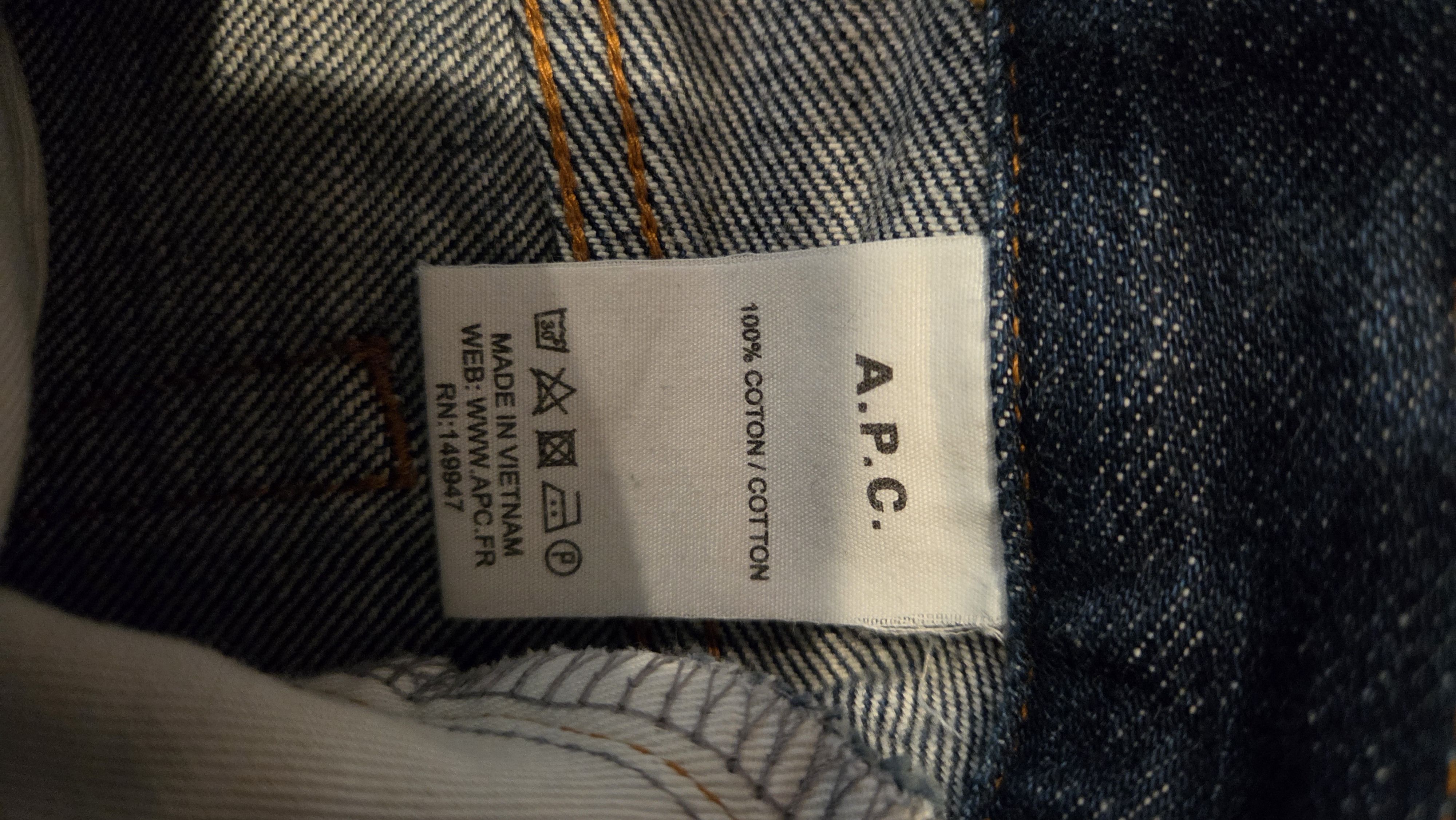 A.P.C. A.P.C PETIT STANDARD Raw Japanese Denim Size US 30 / EU 46 - 4 Thumbnail