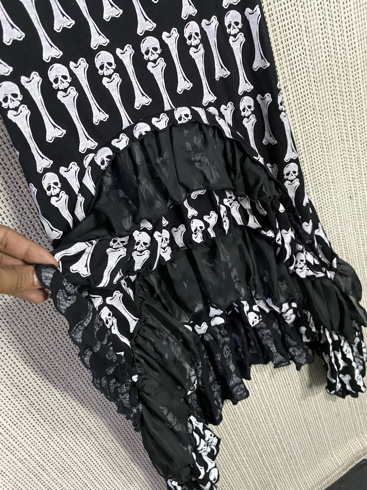 Seditionaries Gothic punks glad news full printed skulls blouse sleeveless Size ONE SIZE - 4 Thumbnail