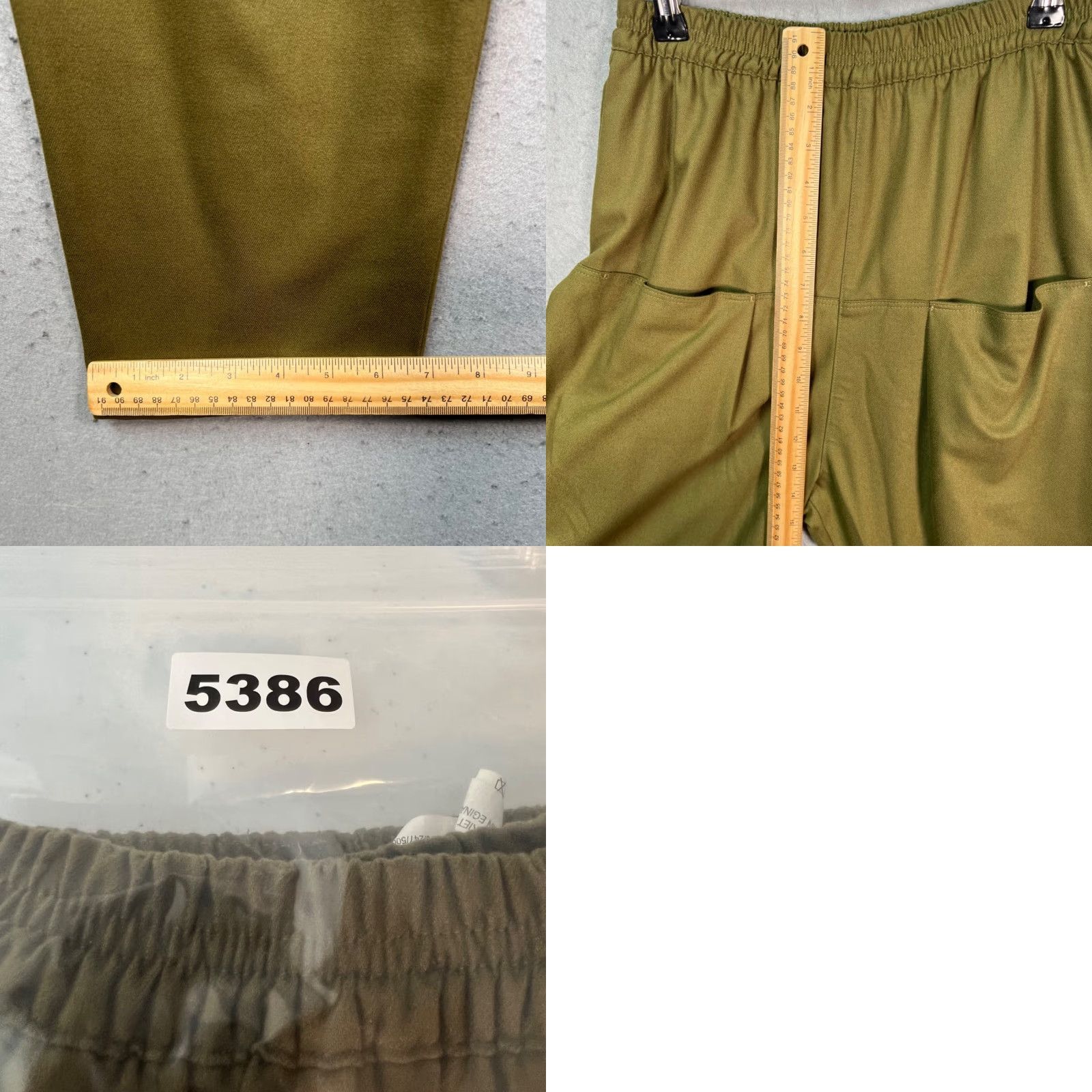 Zara Zara Womens XS Olive Green Relaxed Fit Cropped Trousers Cargo Pants Size 26" / US 2 / IT 38 - 8 Thumbnail