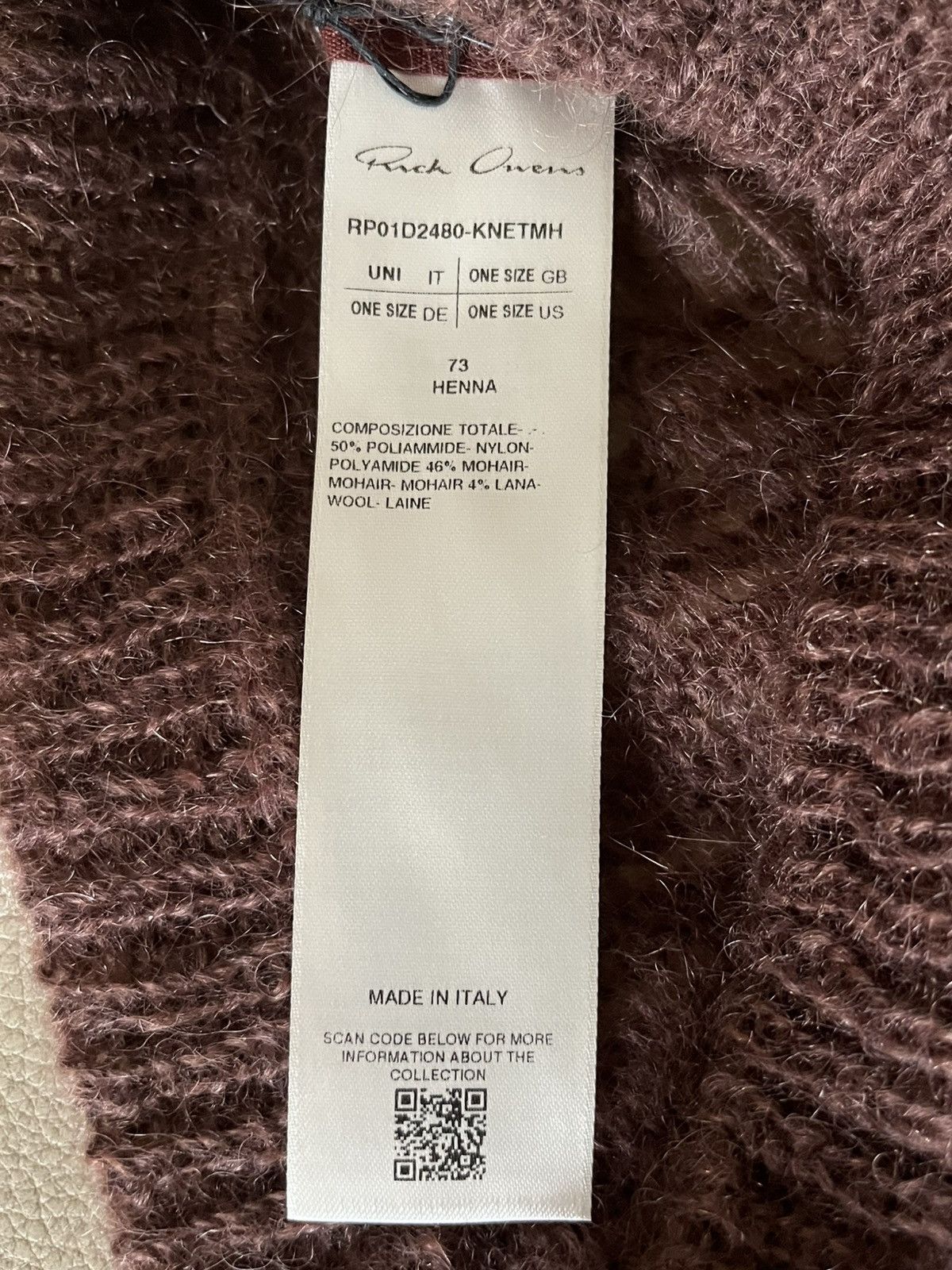 Rick Owens Hood Henna S/S 24 Lido [RP01D2480 KNETMH] Size ONE SIZE - 3 Thumbnail