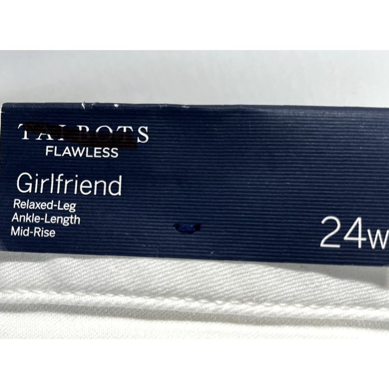Talbots Talbots Flawless Girlfriend Jeans 24W Plus Women Ankle White Stretch Size 42" / US 20 - 5 Thumbnail