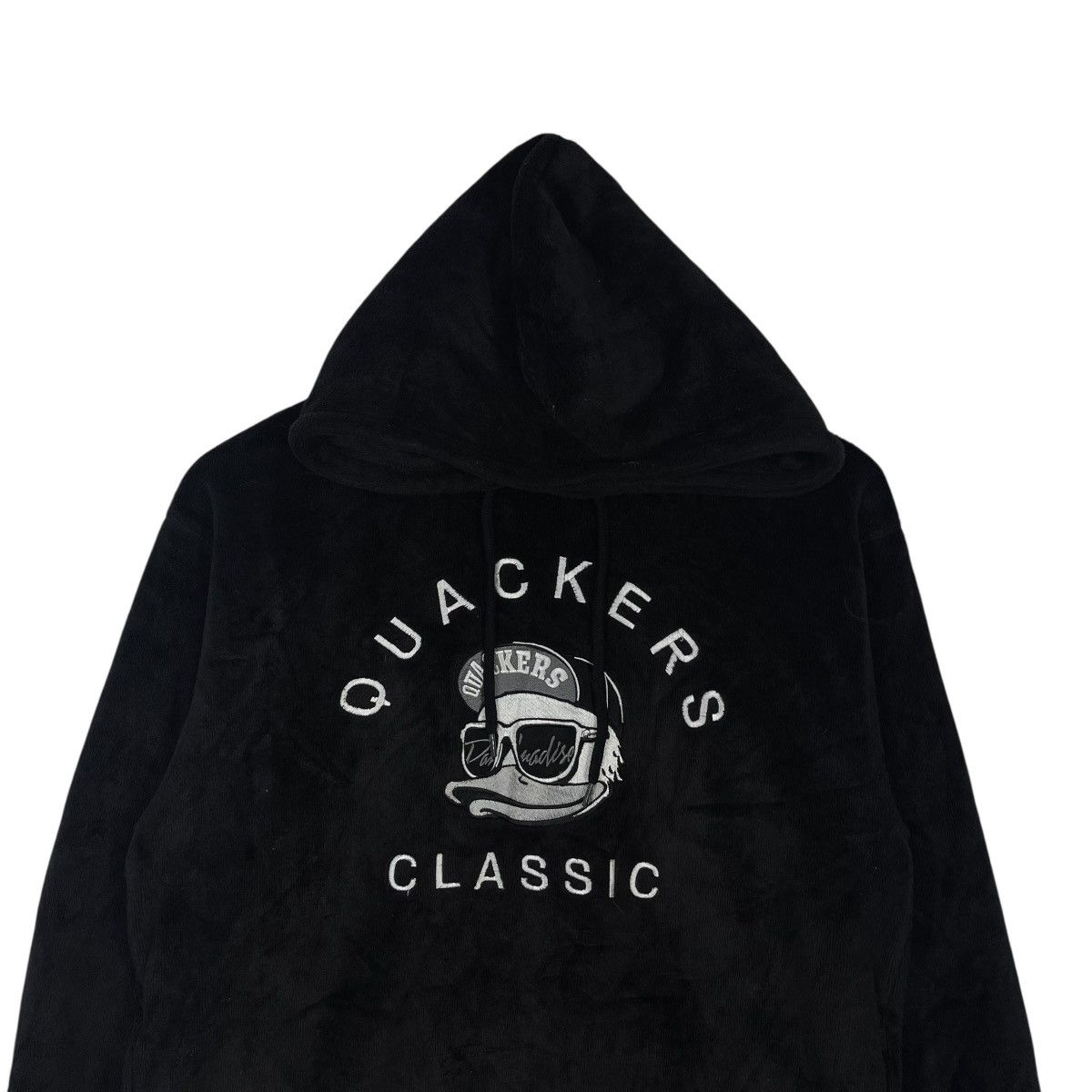 Vintage Vintage Duck Graphic Velour Hoodie Y2K Streetwear Size US M / EU 48-50 / 2 - 2 Thumbnail