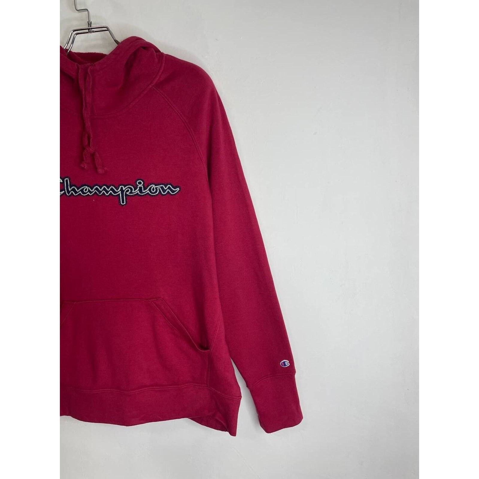 Champion × Vintage Vintage Champion Red Hoodie XL Logo Pullover Sweatshirt Size US XL / EU 56 / 4 - 5 Thumbnail
