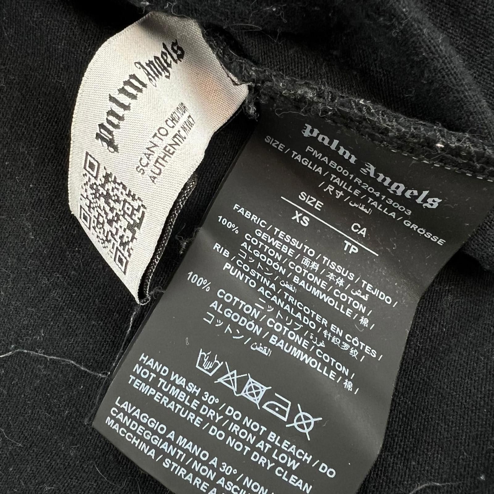 Palm Angels Palm Angels Black Spellout Long Sleeve T Shirt Size US XS / EU 42 / 0 - 7 Thumbnail