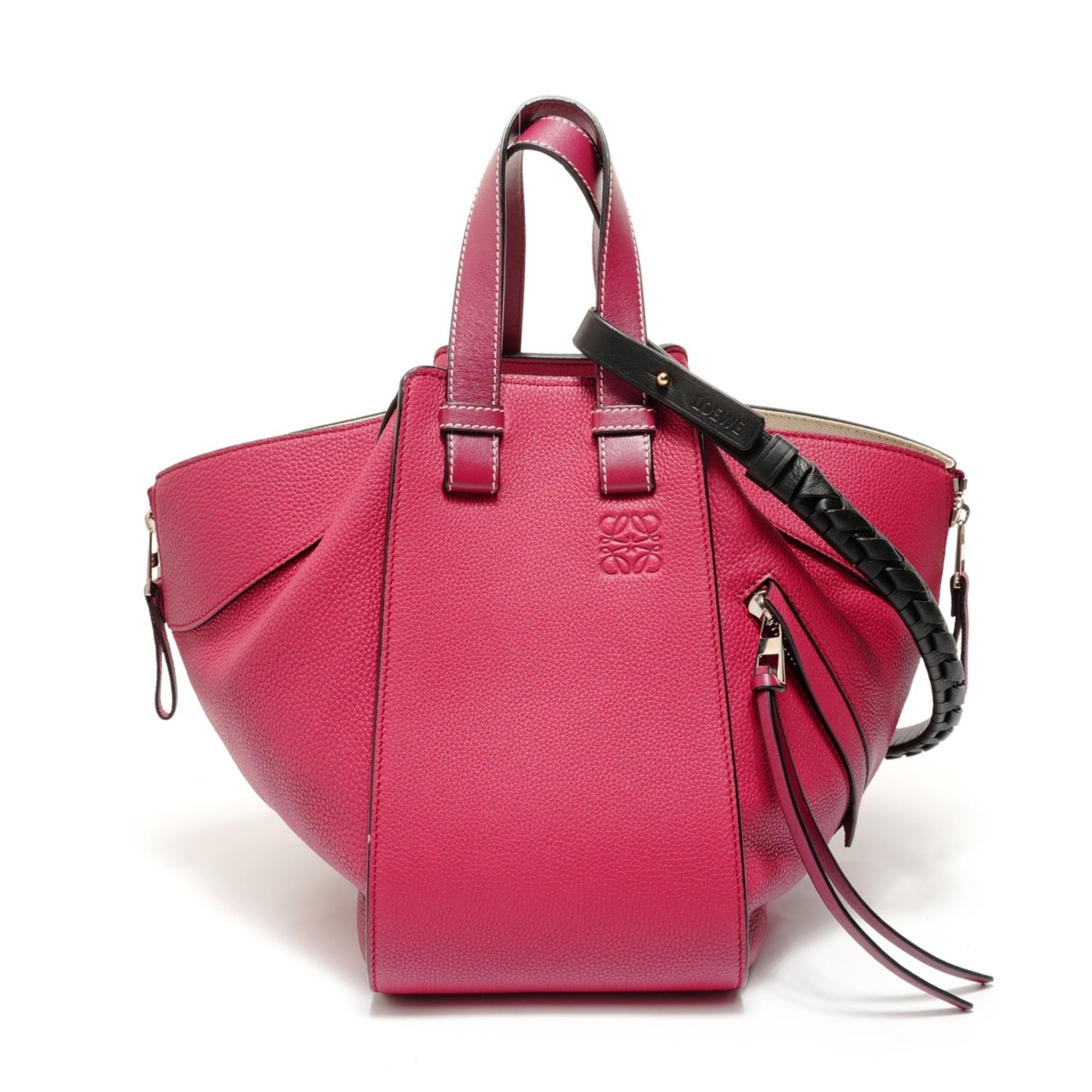 Loewe Loewe Hammock Leather 2-Way Handbag, Red, Pink Size ONE SIZE - 1 Thumbnail