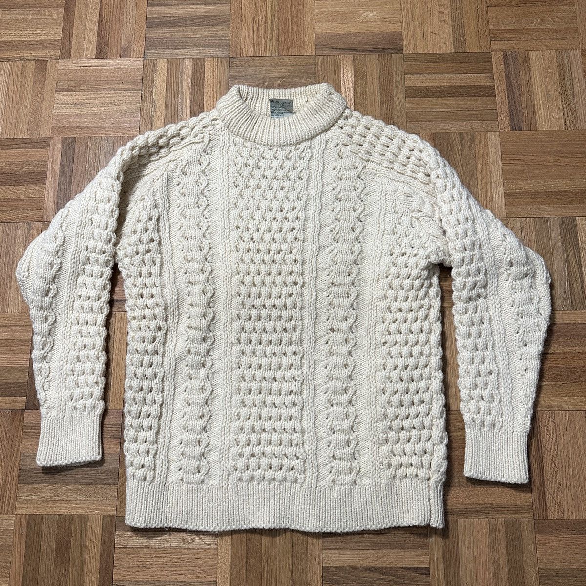 Vintage Vintage John Molloy cable knit wool sweater Size US S / EU 44-46 / 1 - 1 Thumbnail