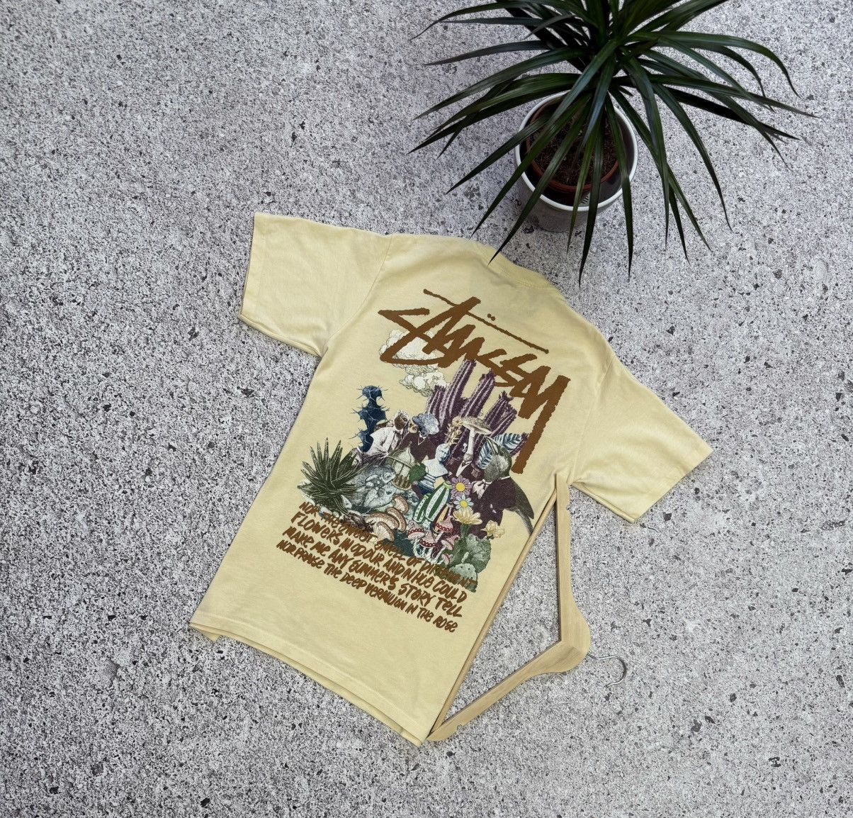 STÜSSY Psychedelic T-Shirt Mサイズ Stussy Psychedelic Big Logo Mushroom T Shirt Men's Medium