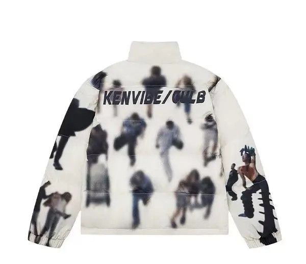 Street portrait phantom print winter jacket