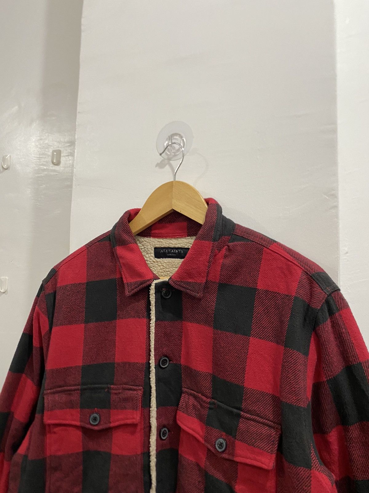 Allsaints ALL SAINTS CLAYPOOL CHECK SHERPA JACKET Size US M / EU 48-50 / 2 - 2 Thumbnail