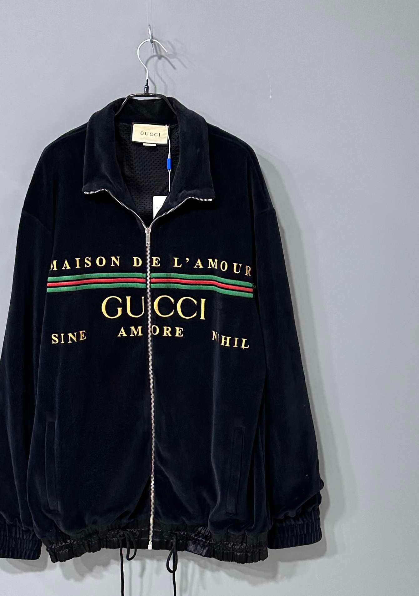 Gucci Gucci embroidered logo velvet zipper jacket 2501-Nextarrow Size US L / EU 52-54 / 3 - 2 Thumbnail