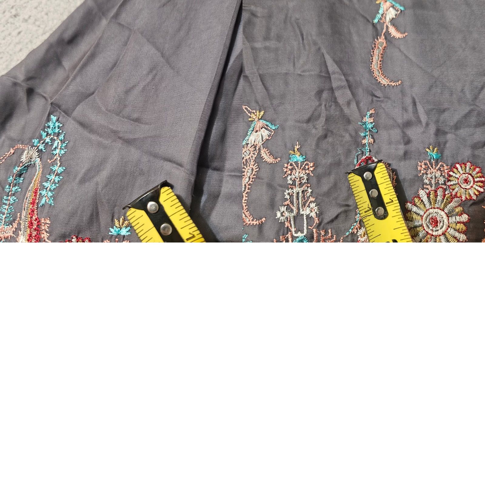 Vintage Sundance Embroidered Velvet Top Gray Boho Popover Size Medium Women's Size M / US 6-8 / IT 42-44 - 8 Thumbnail