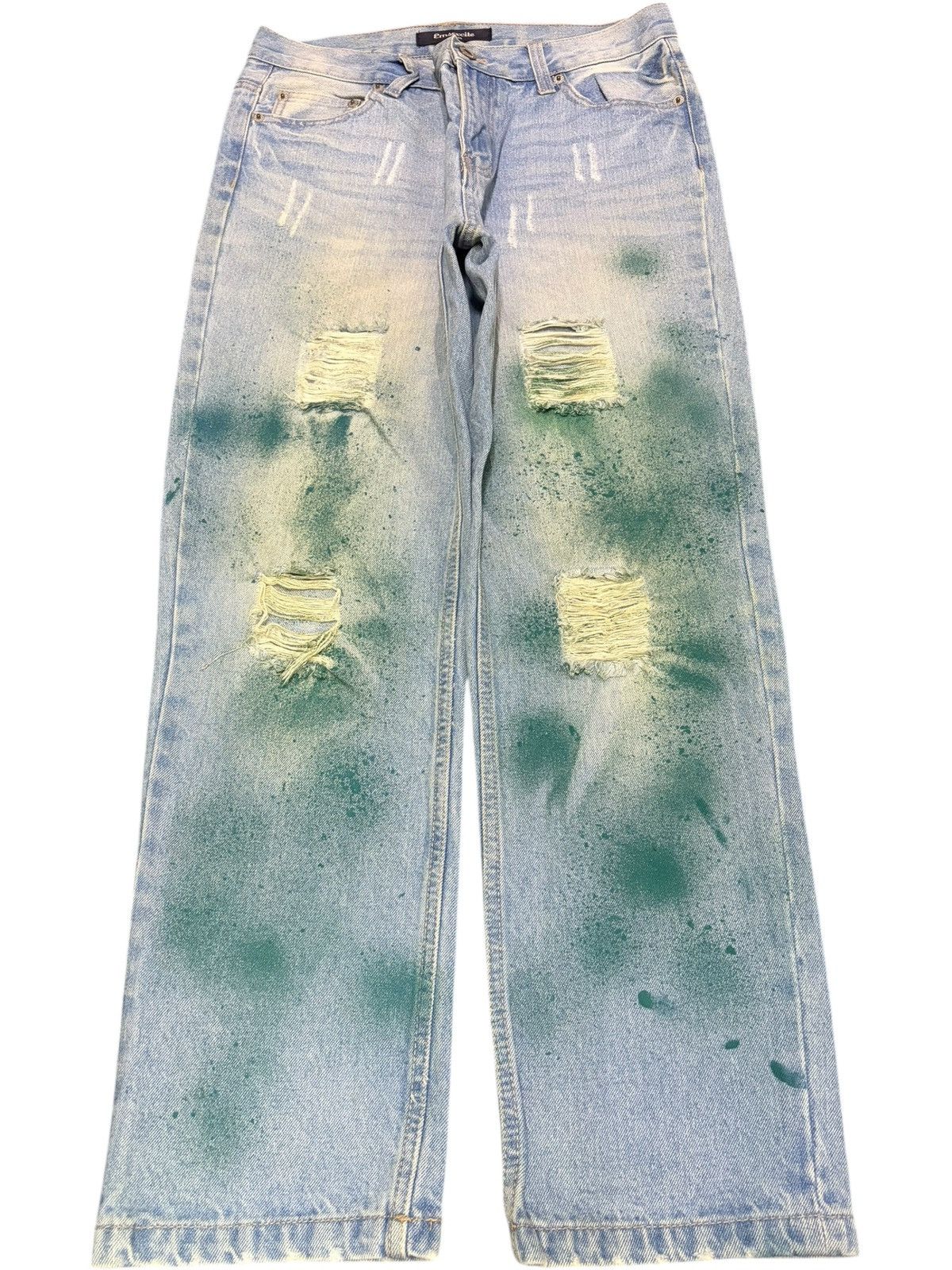 Dsquared2 Vintage Japanese Brand Painted Splattered Distress Jeans Size 30" / US 8 / IT 44 - 1 Thumbnail