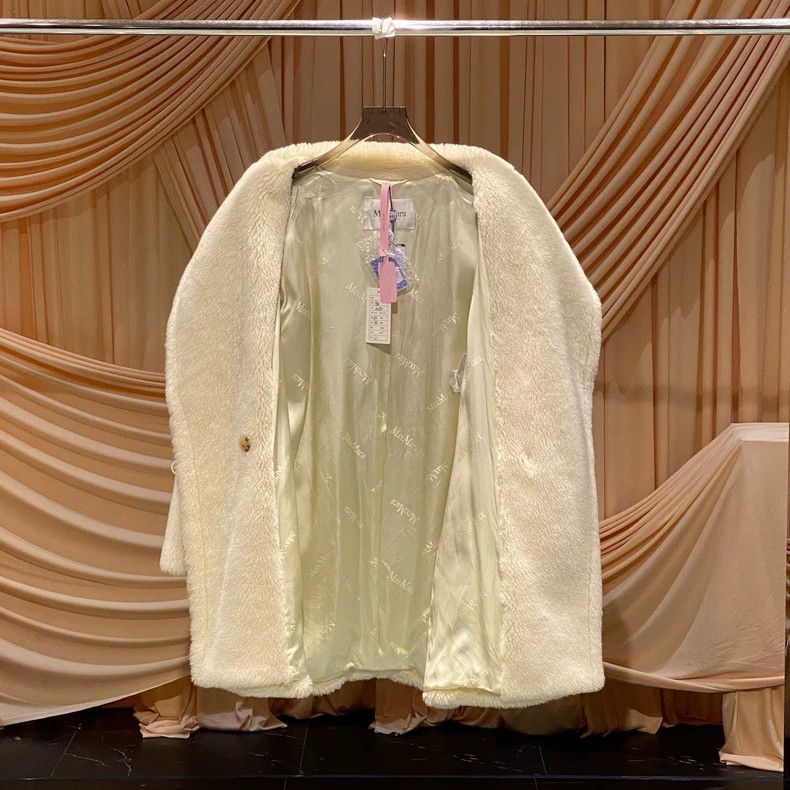 Max Mara Max Mara Hot White Short Little Teddy Coat Size XXL / US 16-18 / IT 52-54 - 5 Thumbnail