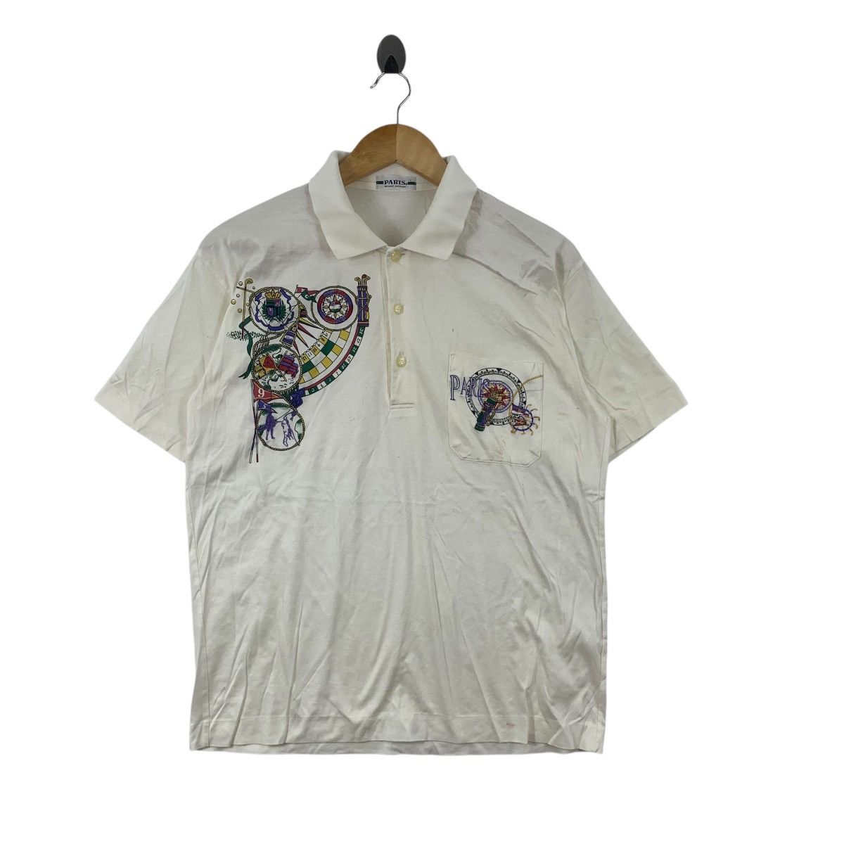 Vintage Vintage PARIS RESORT FASHION Golf Course Polo Tee Shirt Top Size US L / EU 52-54 / 3 - 4 Thumbnail