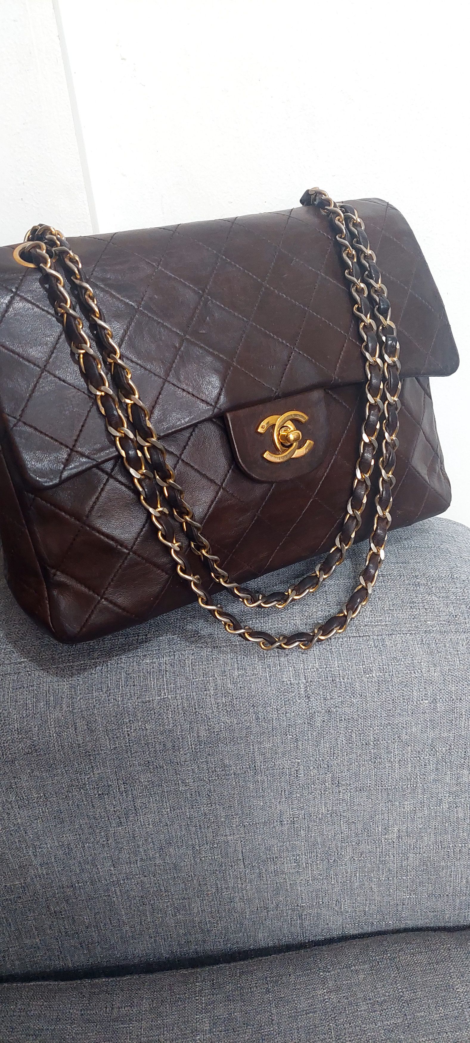 Chanel Chanel Classic Medium Double Flap in Brown Colour, 1980an Size ONE SIZE - 2 Thumbnail