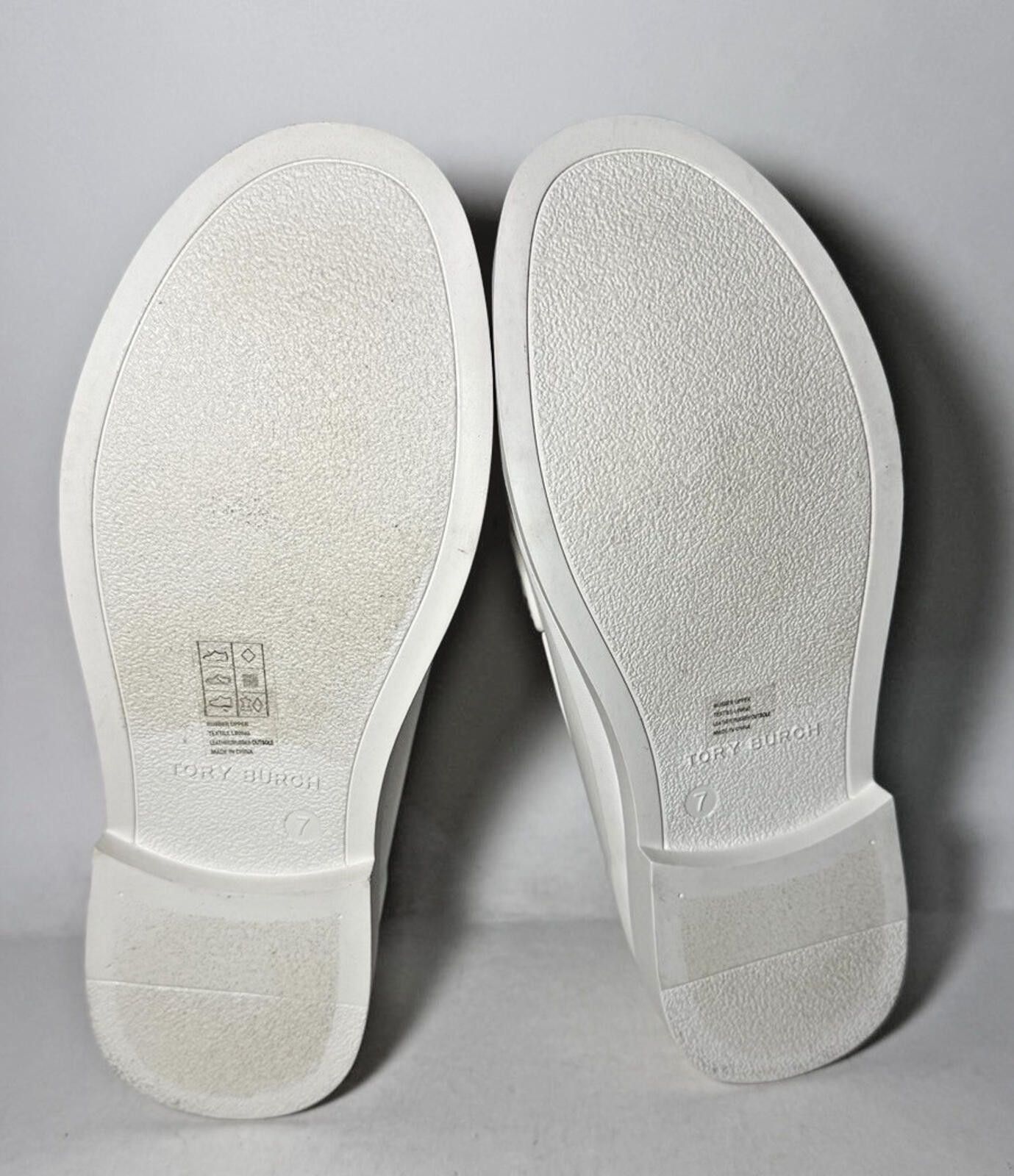 Other TORY BURCH Waterproof Rubber Rain Loafer Shoes Off-White Size US 7 / IT 37 - 5 Thumbnail