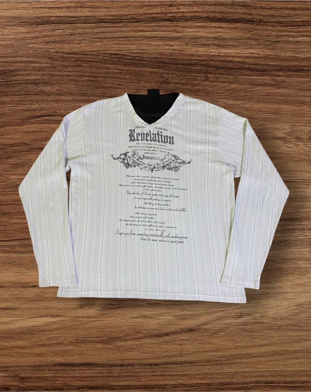 Japanese Brand Japanese Natural Clotnes Style Double Layer Poem T-Shirt Size US L / EU 52-54 / 3 - 1 Thumbnail