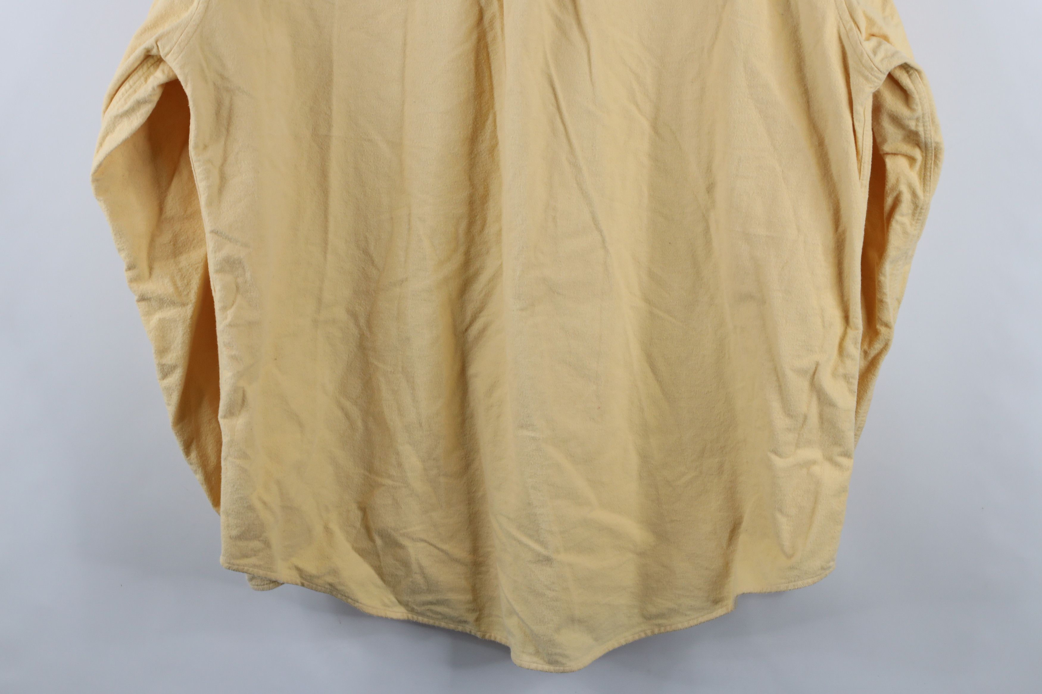 Lands' End × Vintage Vintage Lands End Cloth Collared Button Down Shirt Yellow Size US XL / EU 56 / 4 - 12 Thumbnail