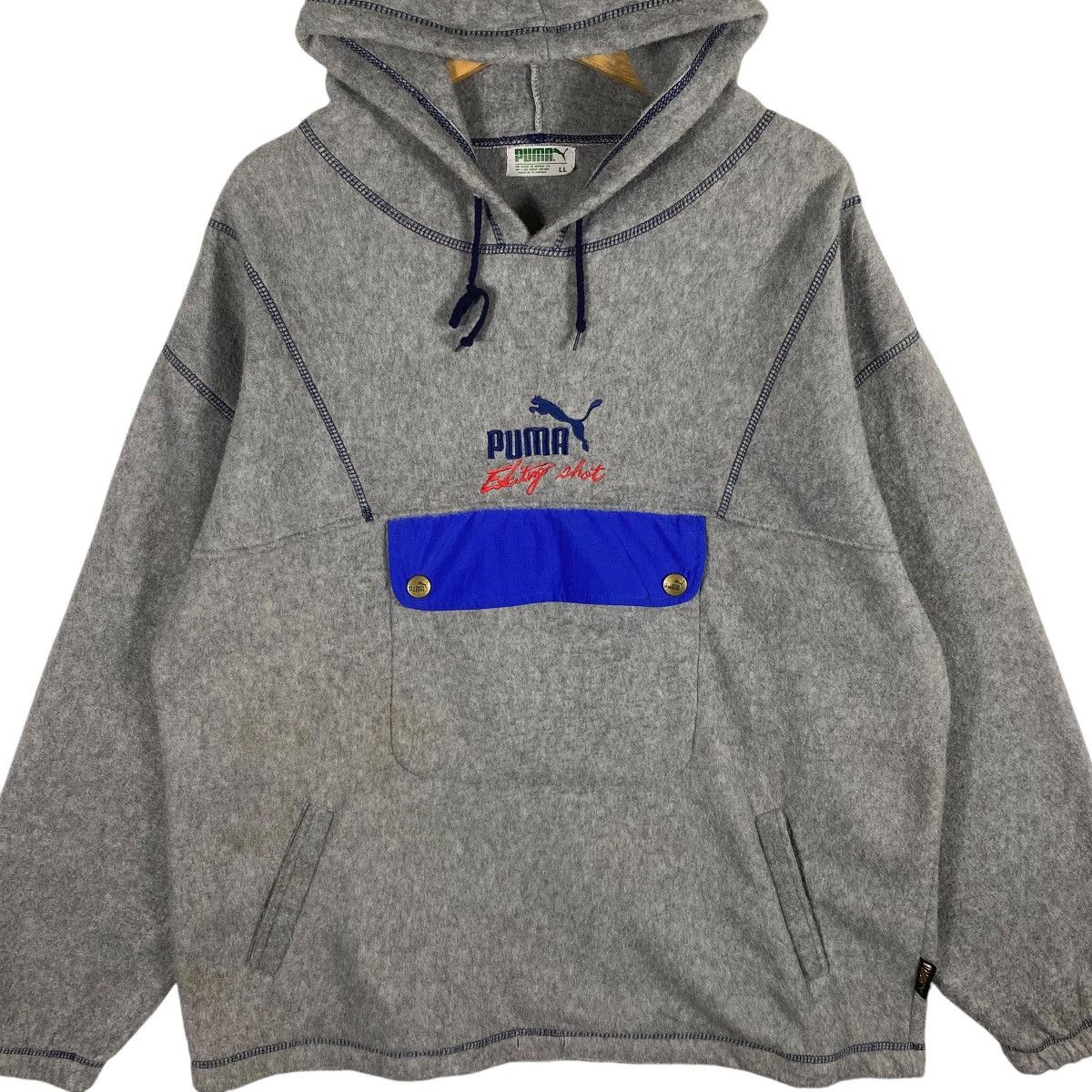 Puma × Vintage Vintage Puma Anorak Fleece Hoodie L Size Grey Colour Size US L / EU 52-54 / 3 - 4 Thumbnail